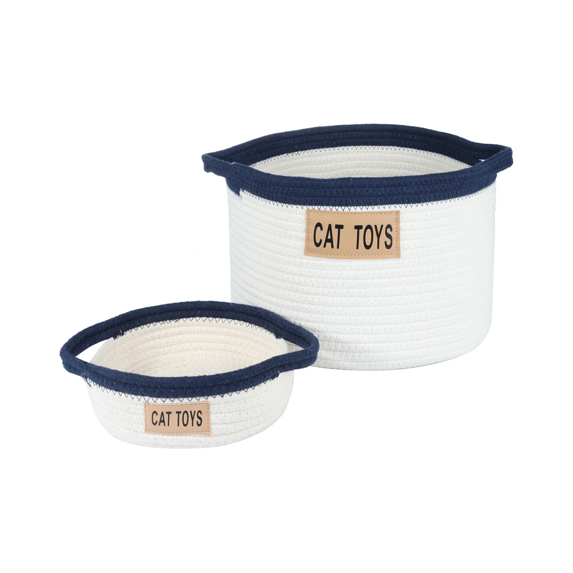 Midlee Cat Toy Rope Cotton Basket