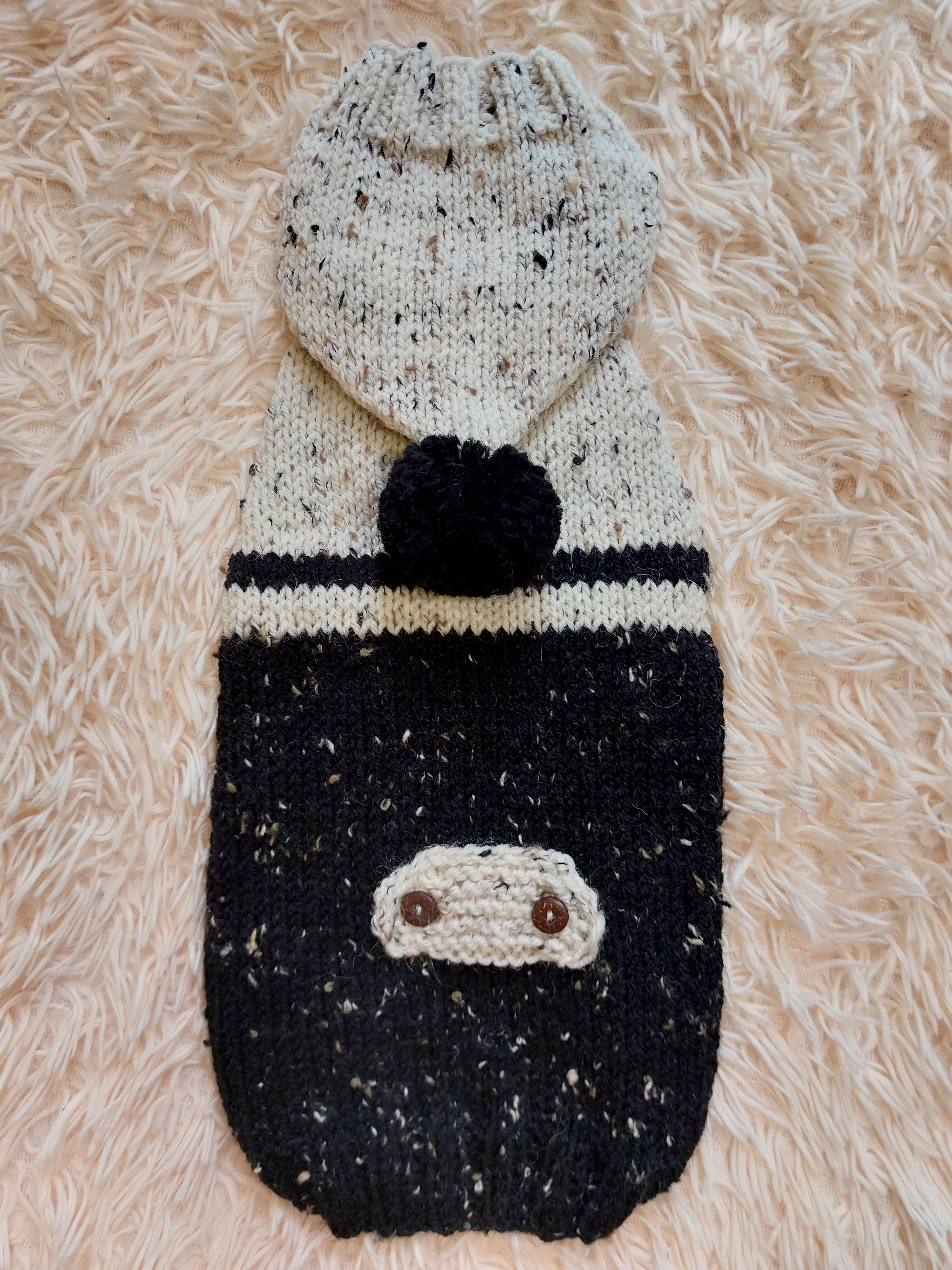 Pet Clothes Warm Alpaca Coat Knitted Vest Sweater Coat Dog Hoodie Clothing Hoody for Photo Props or Dog Gift