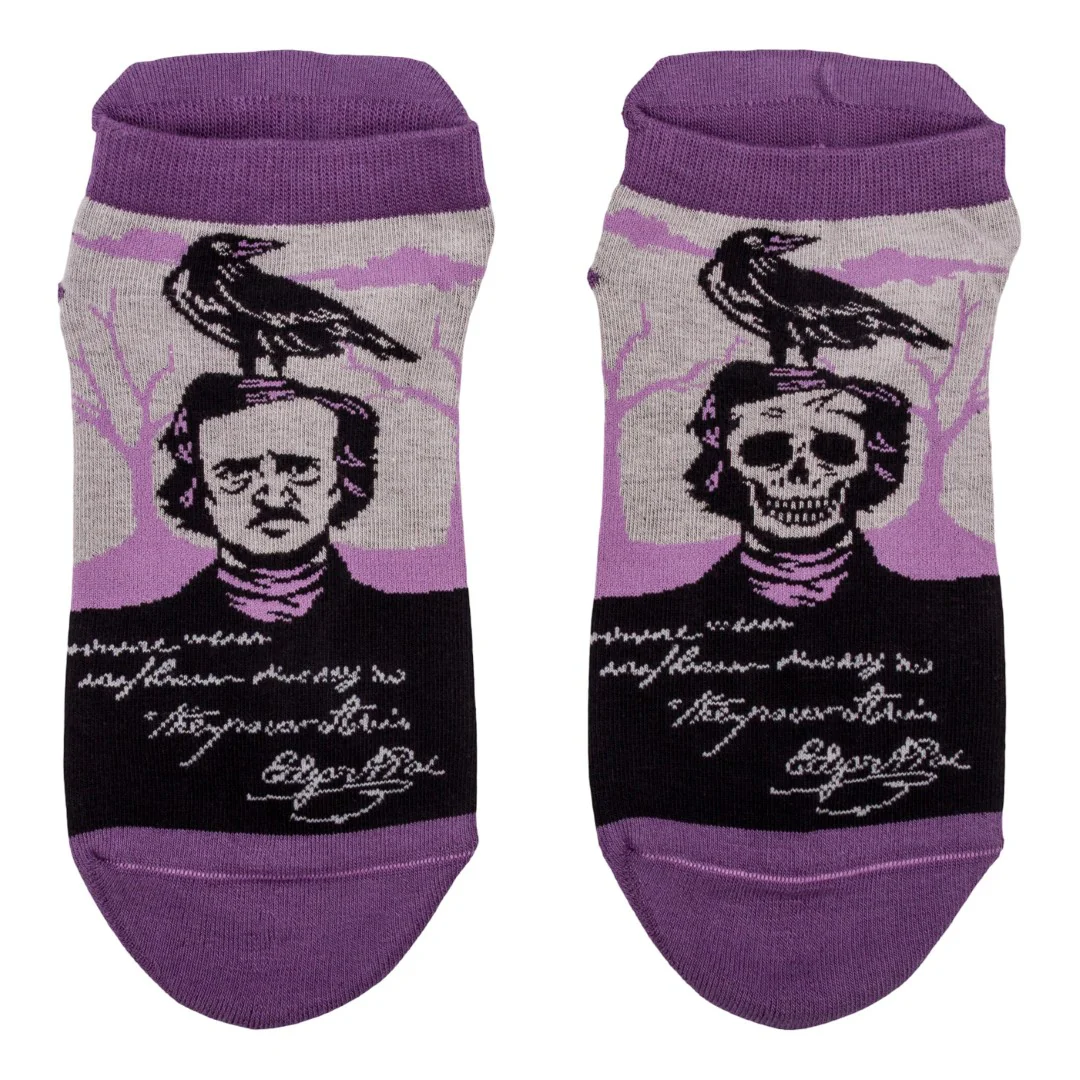 The Raven Poe Ankle Socks
