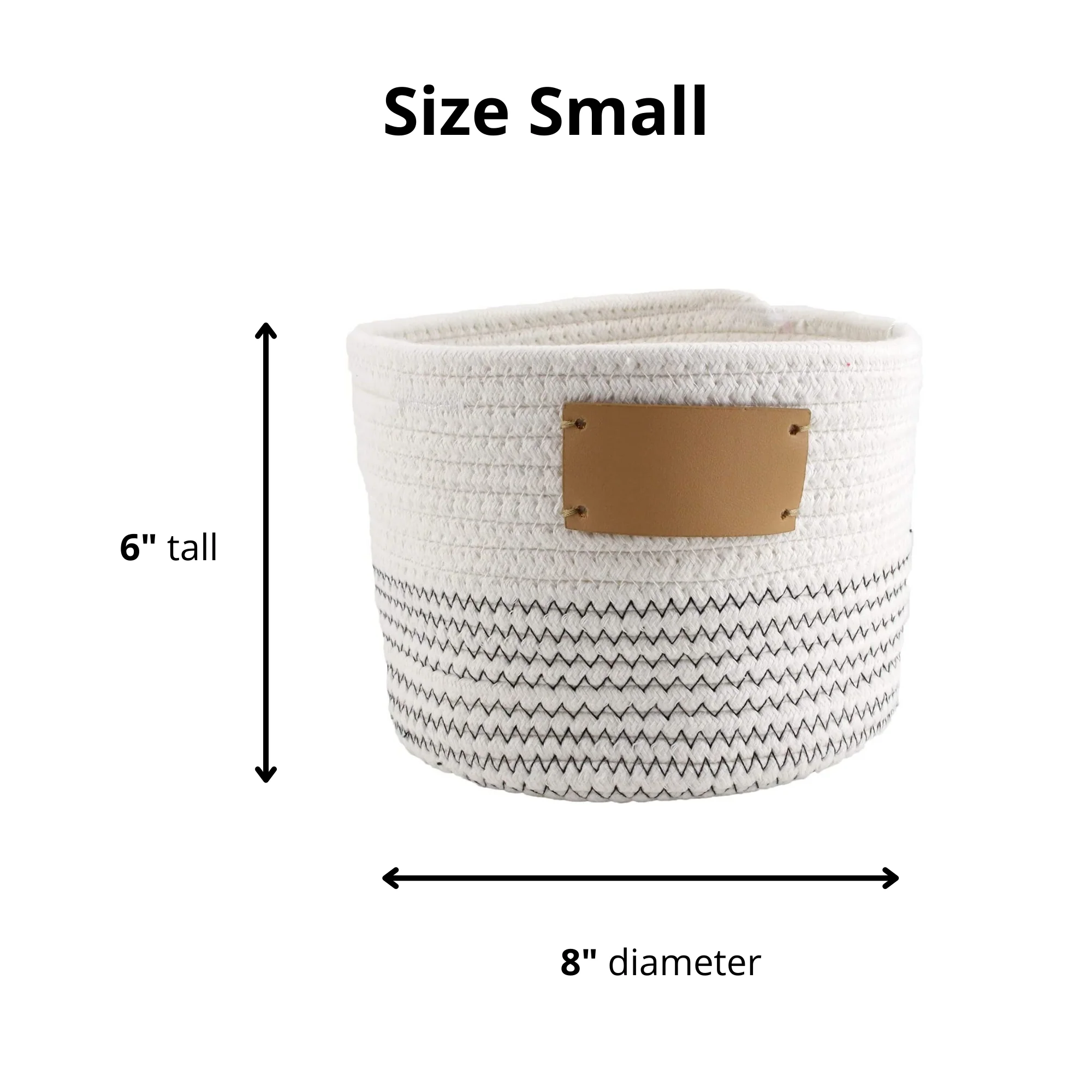 Midlee Rope Dog Toy Basket with Blank Label- Personalize It!