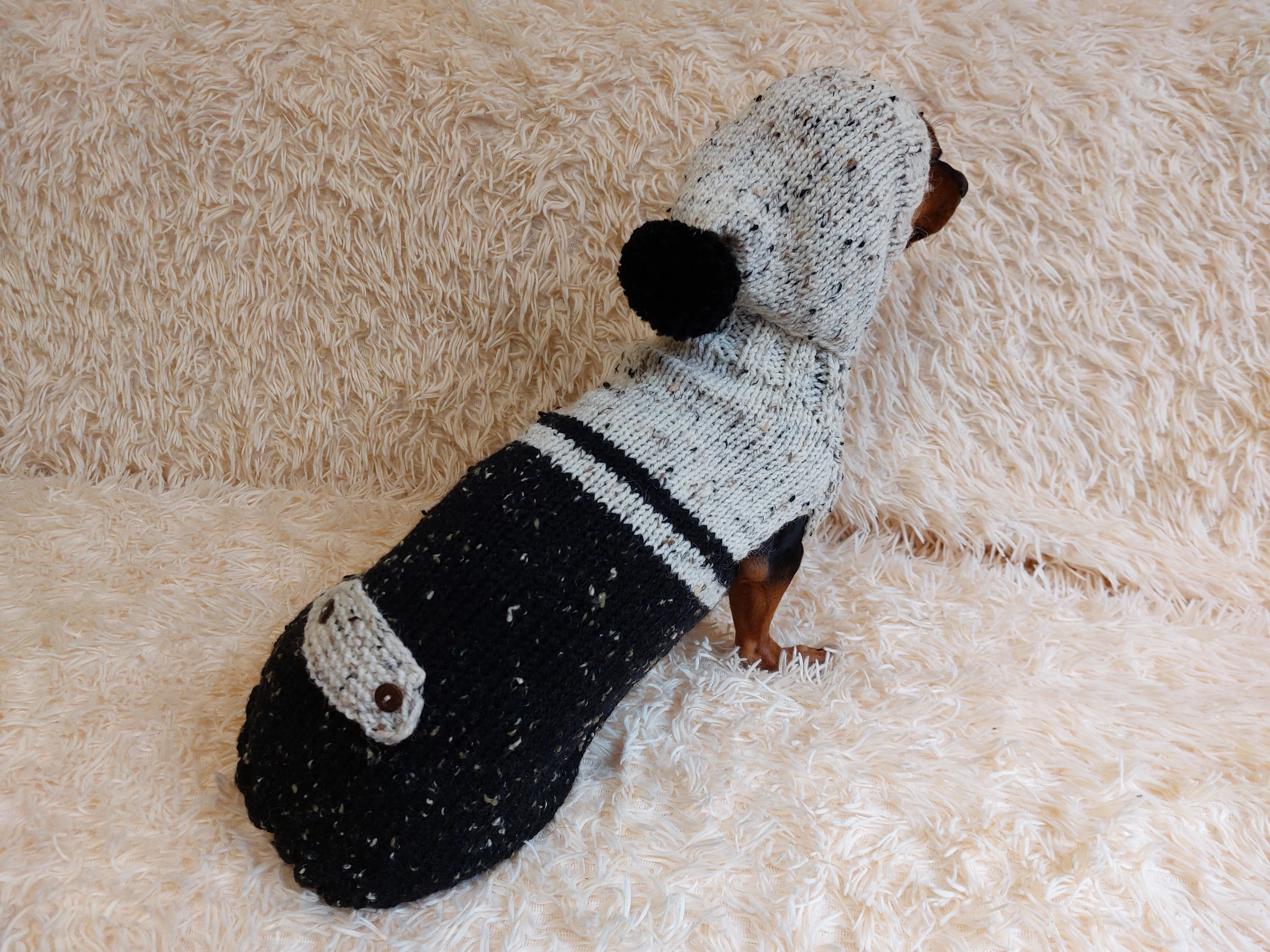 Pet Clothes Warm Alpaca Coat Knitted Vest Sweater Coat Dog Hoodie Clothing Hoody for Photo Props or Dog Gift