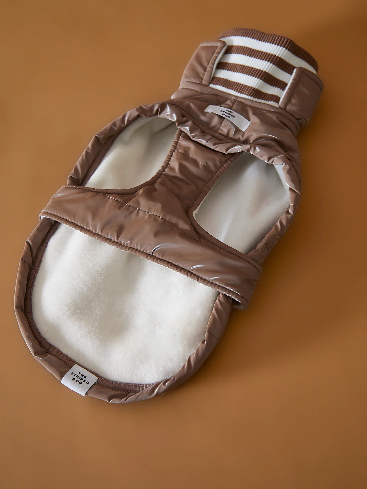 Italian Greyhound / Whippet Taupe Waterproof Turtleneck Jacket RUE