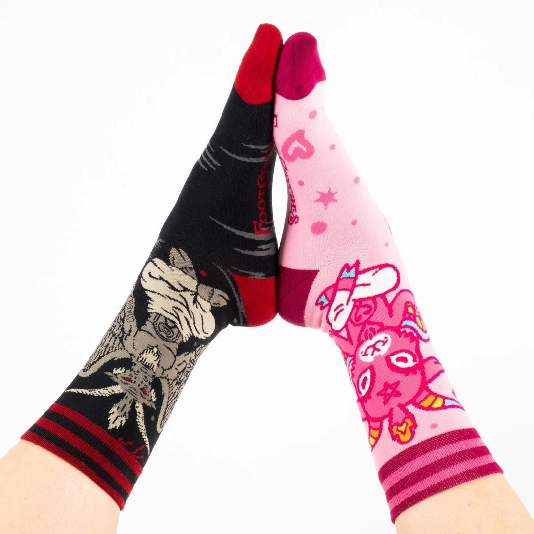 Evil AF Baphomet Crew Socks