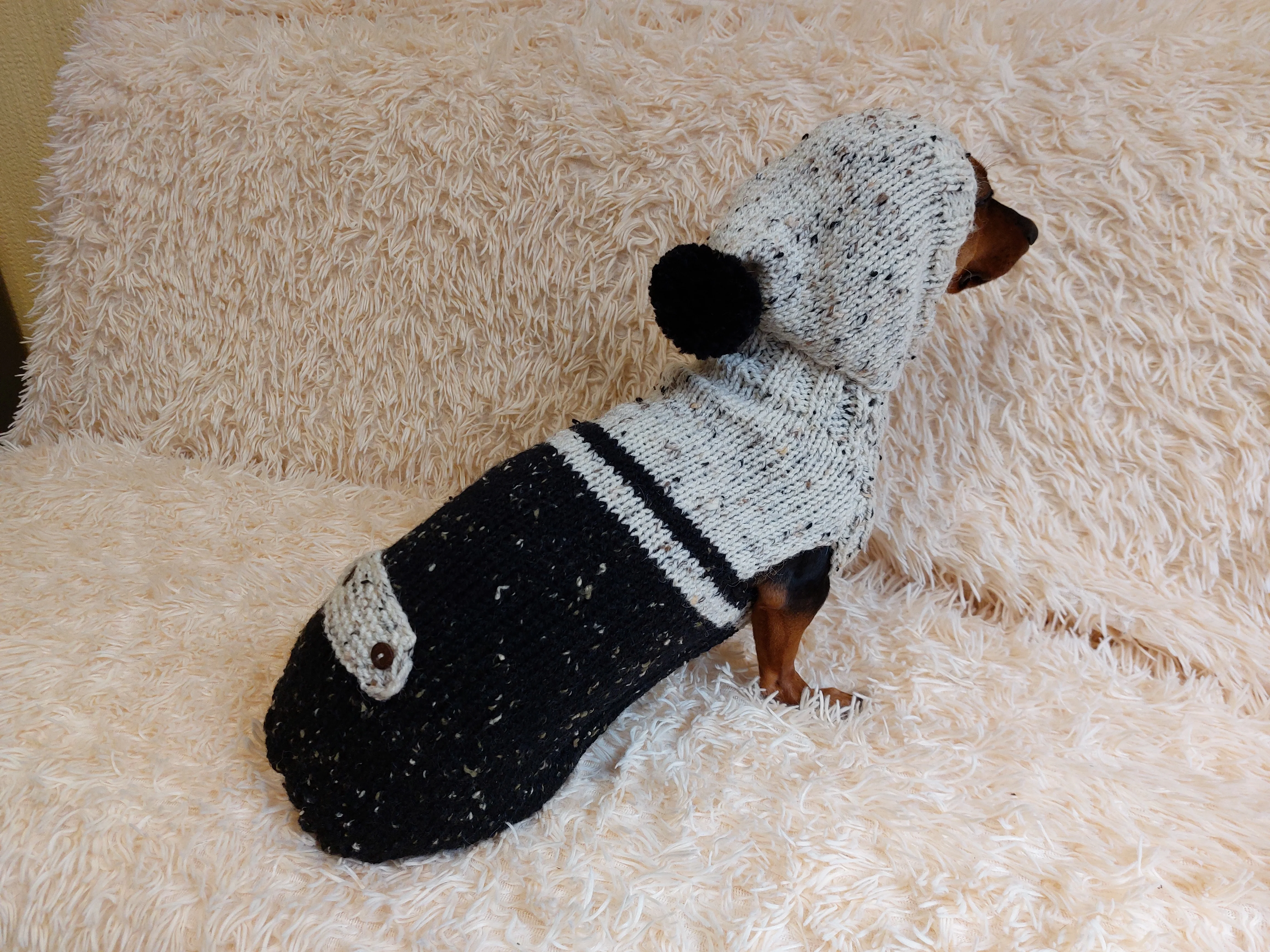 Pet Clothes Warm Alpaca Coat Knitted Vest Sweater Coat Dog Hoodie Clothing Hoody for Photo Props or Dog Gift