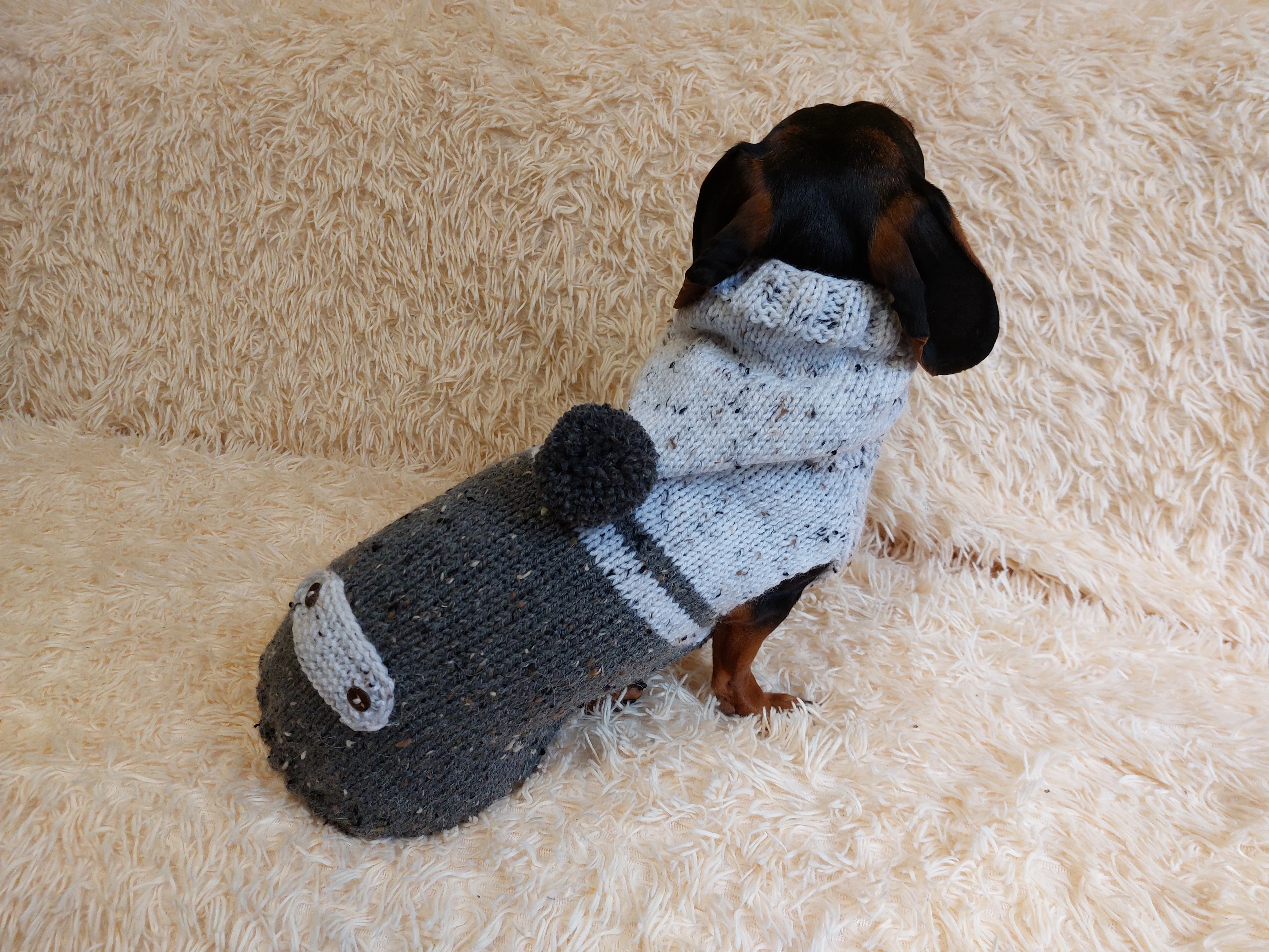 Pet Clothes Warm Alpaca Coat Knitted Vest Sweater Coat Dog Hoodie Clothing Hoody for Photo Props or Dog Gift