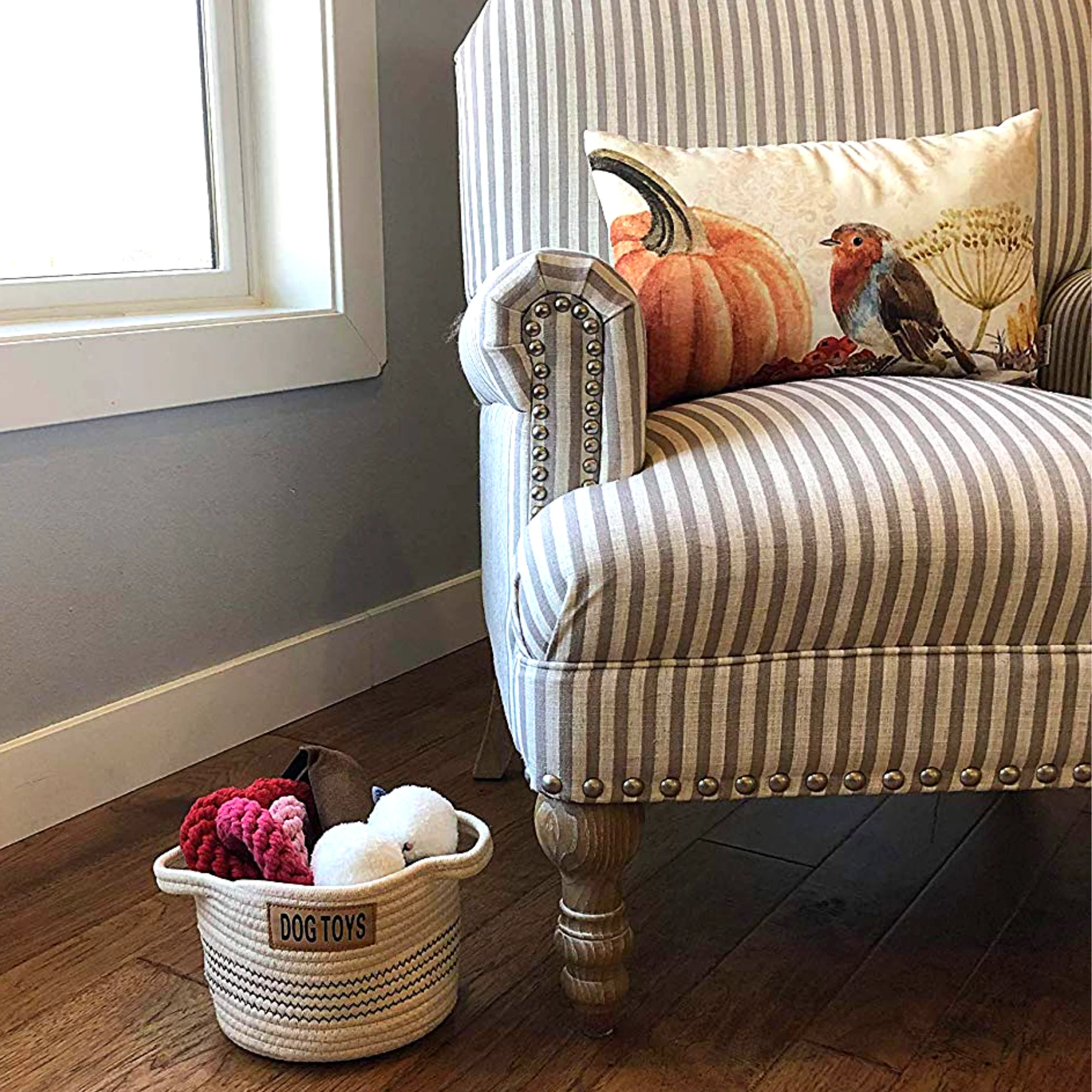 Midlee Dog Toy Rope Cotton Basket