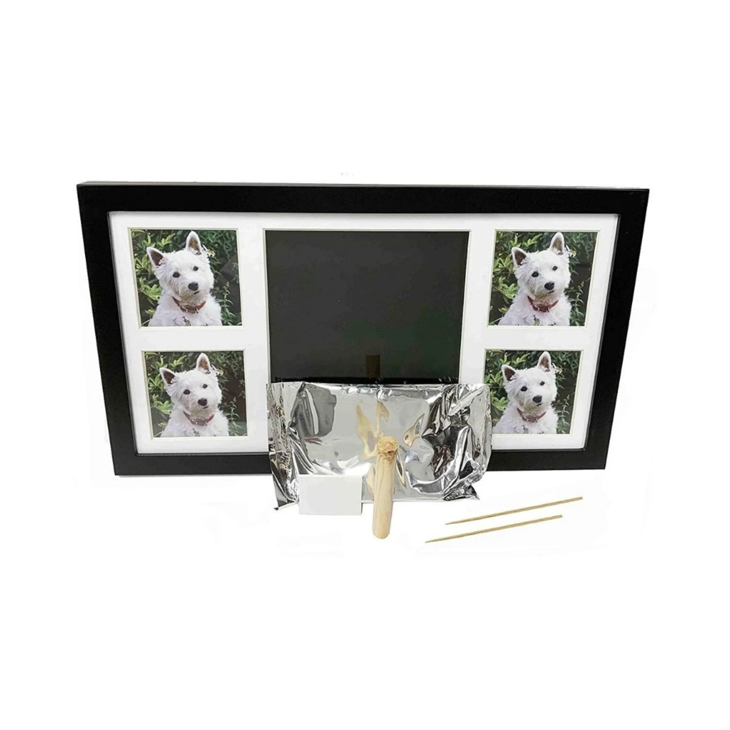 Midlee Black 4 Photo Paw Print Frame