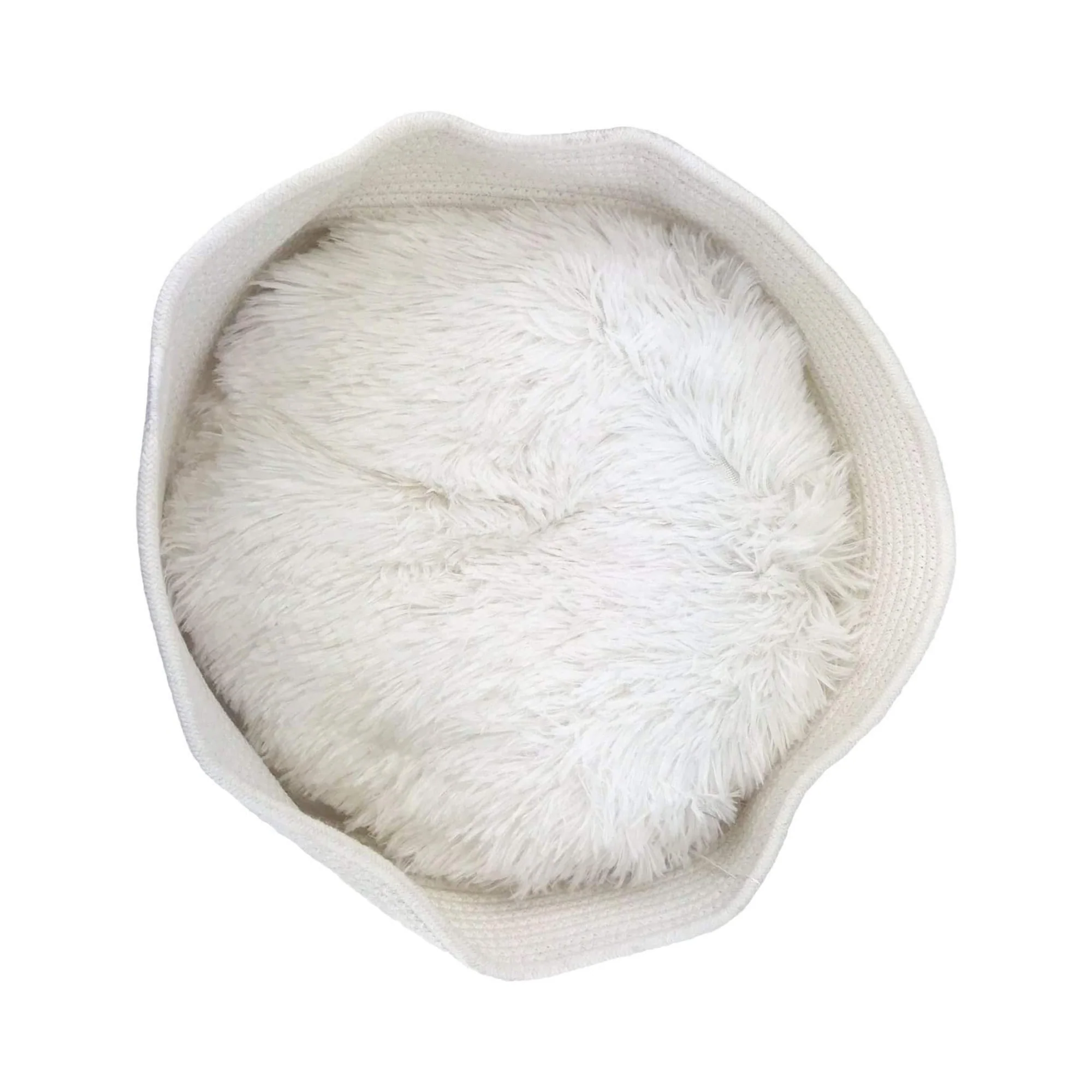 Midlee Round Rope Cat or Small Dog Bed with Pillow Insert
