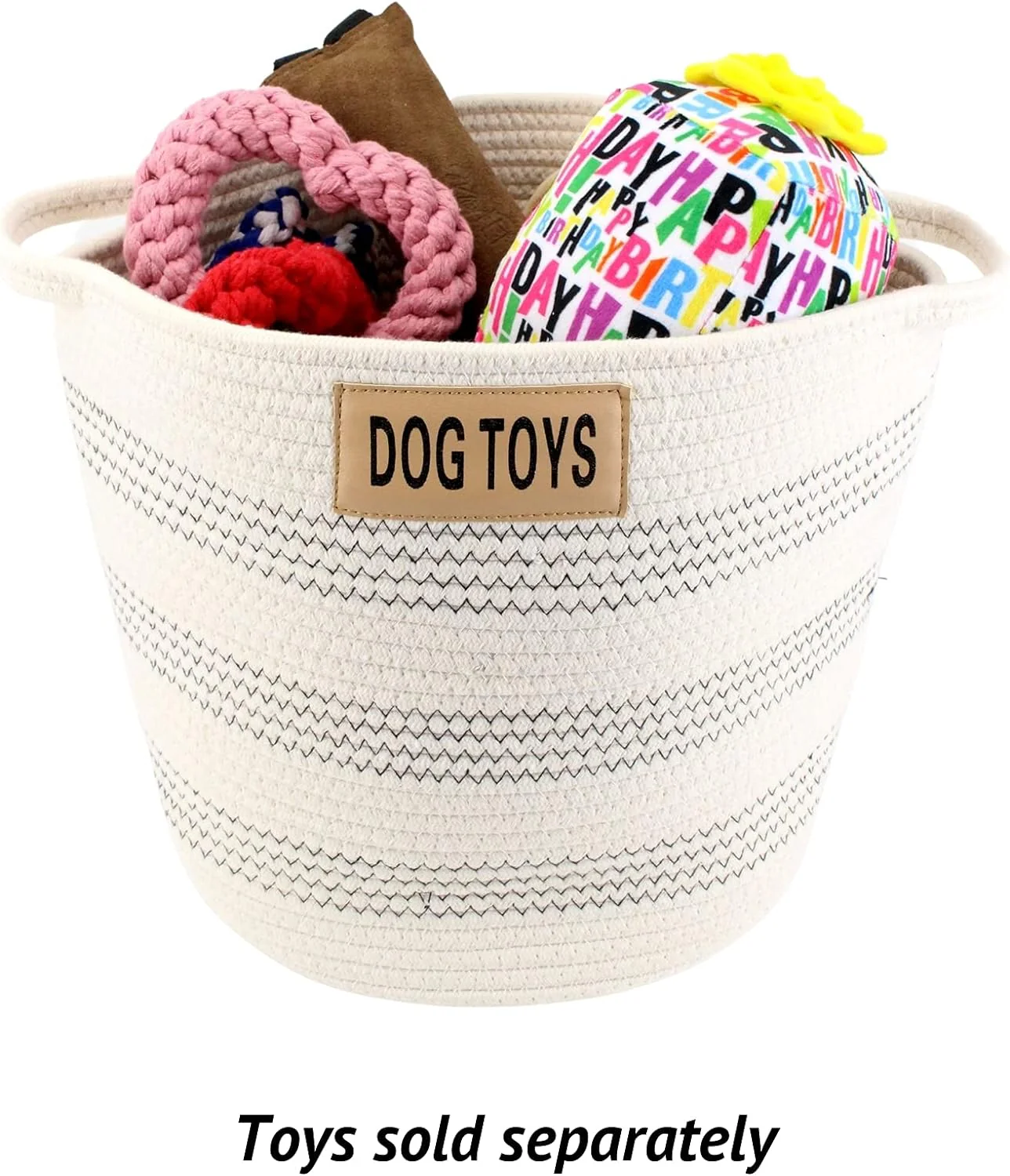 Midlee Dog Toy Rope Cotton Basket