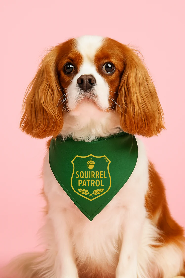 Squirrel Patrol Dog Bandana