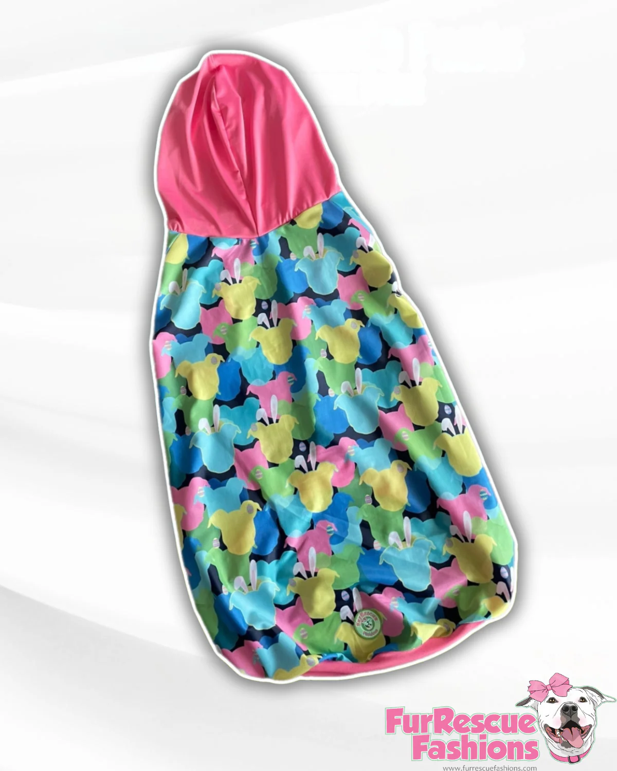 Hippittie Hoppittie - PAWjama with Pink or Aqua Neck & Trim/Sleeves