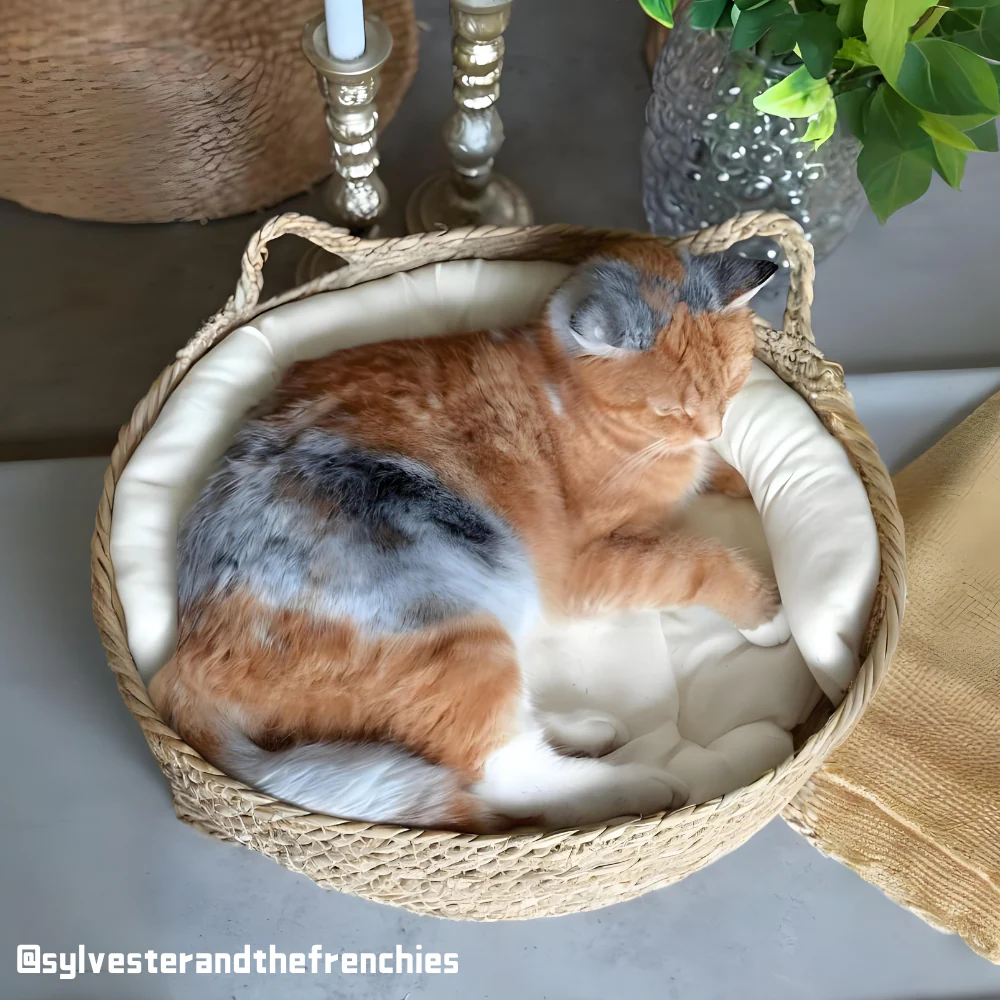 Handcrafted Cat Bed With Cushion