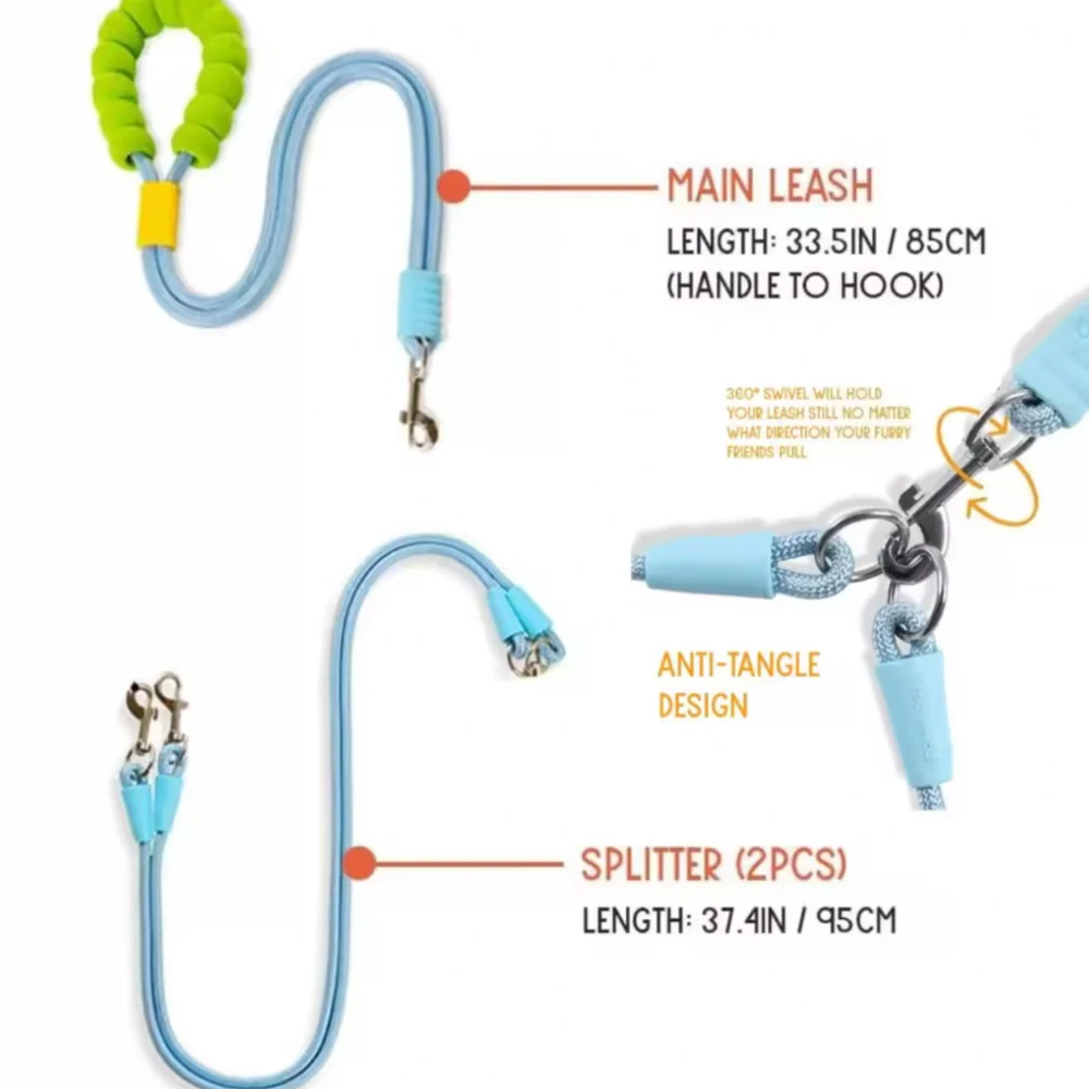 No Tangle Double Leash
