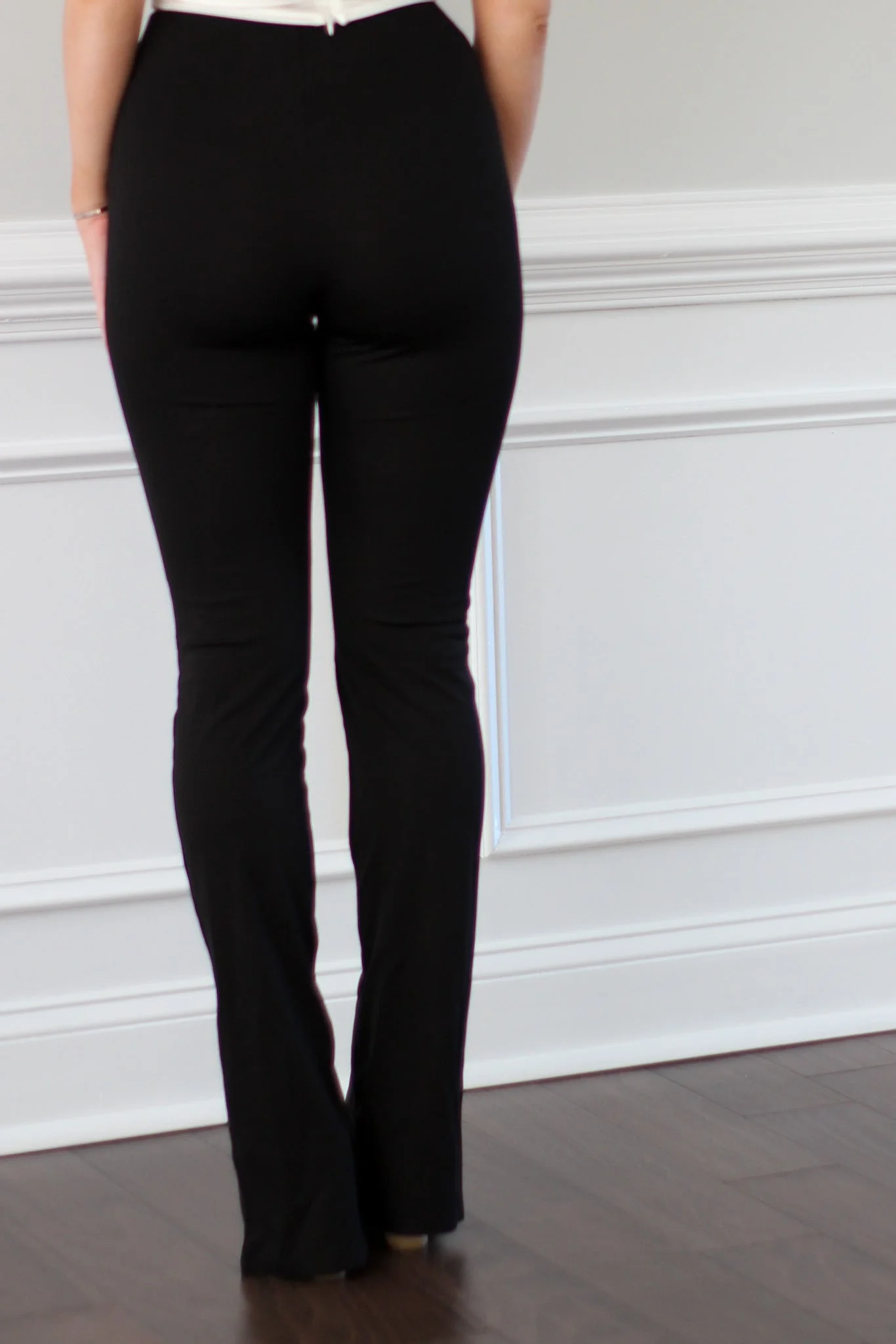 Business As Usual Split Hem Pants - Black