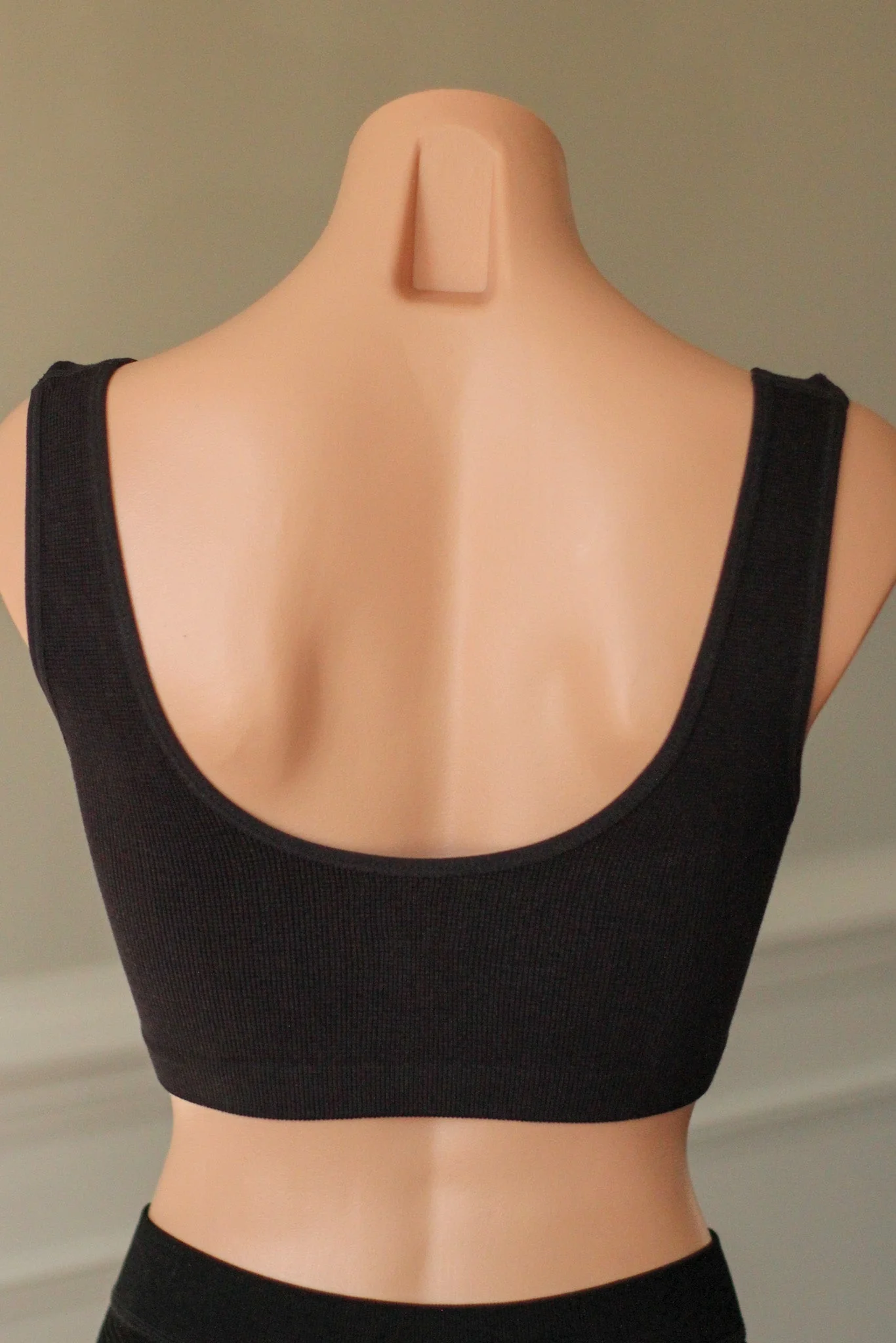 Square Neck Bralette - Black