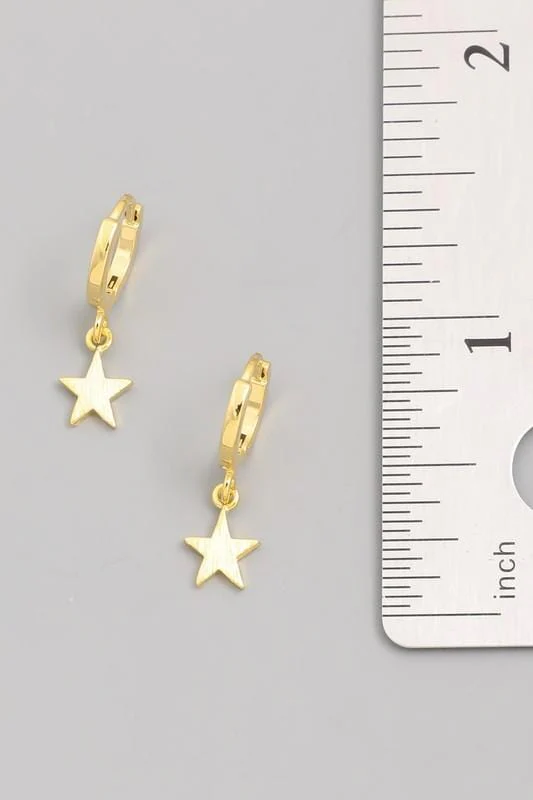 Star Hoop Earrings