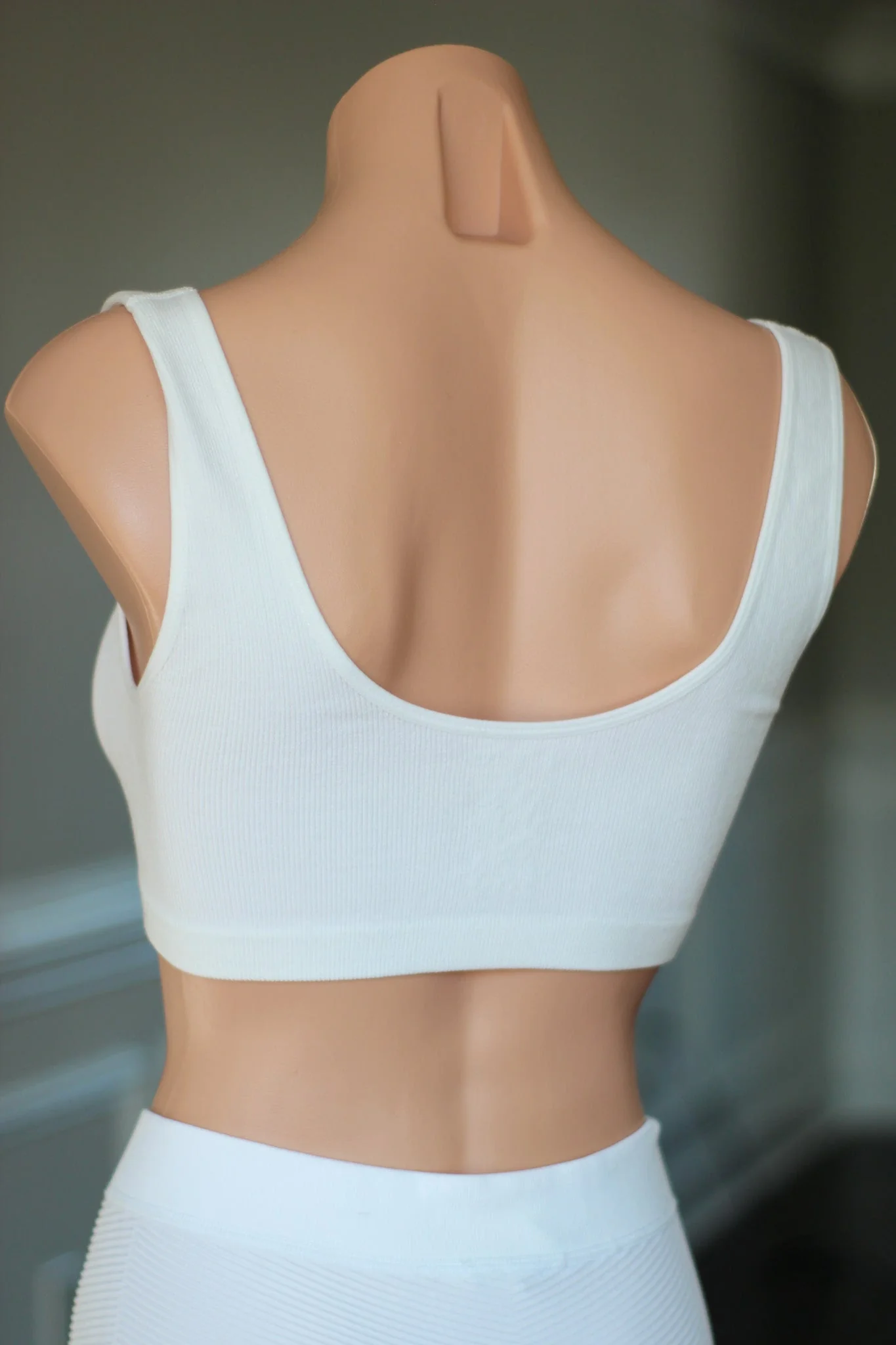 Square Neck Bralette - White