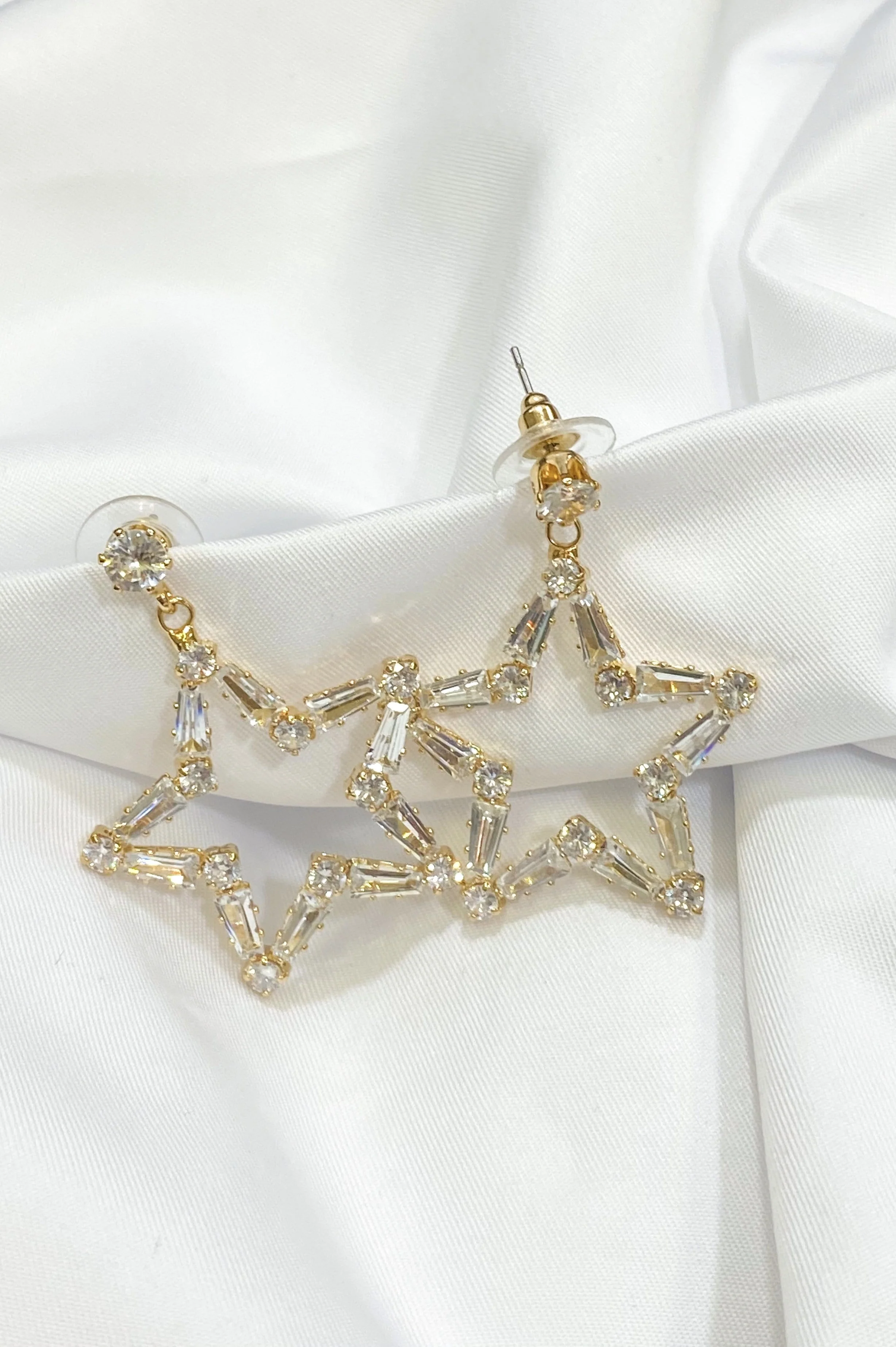 Baguette Star Earrings