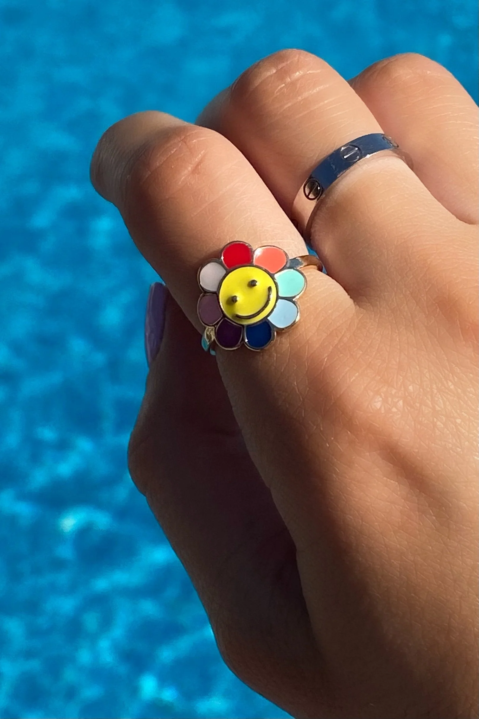 Just Smile Flower Ring