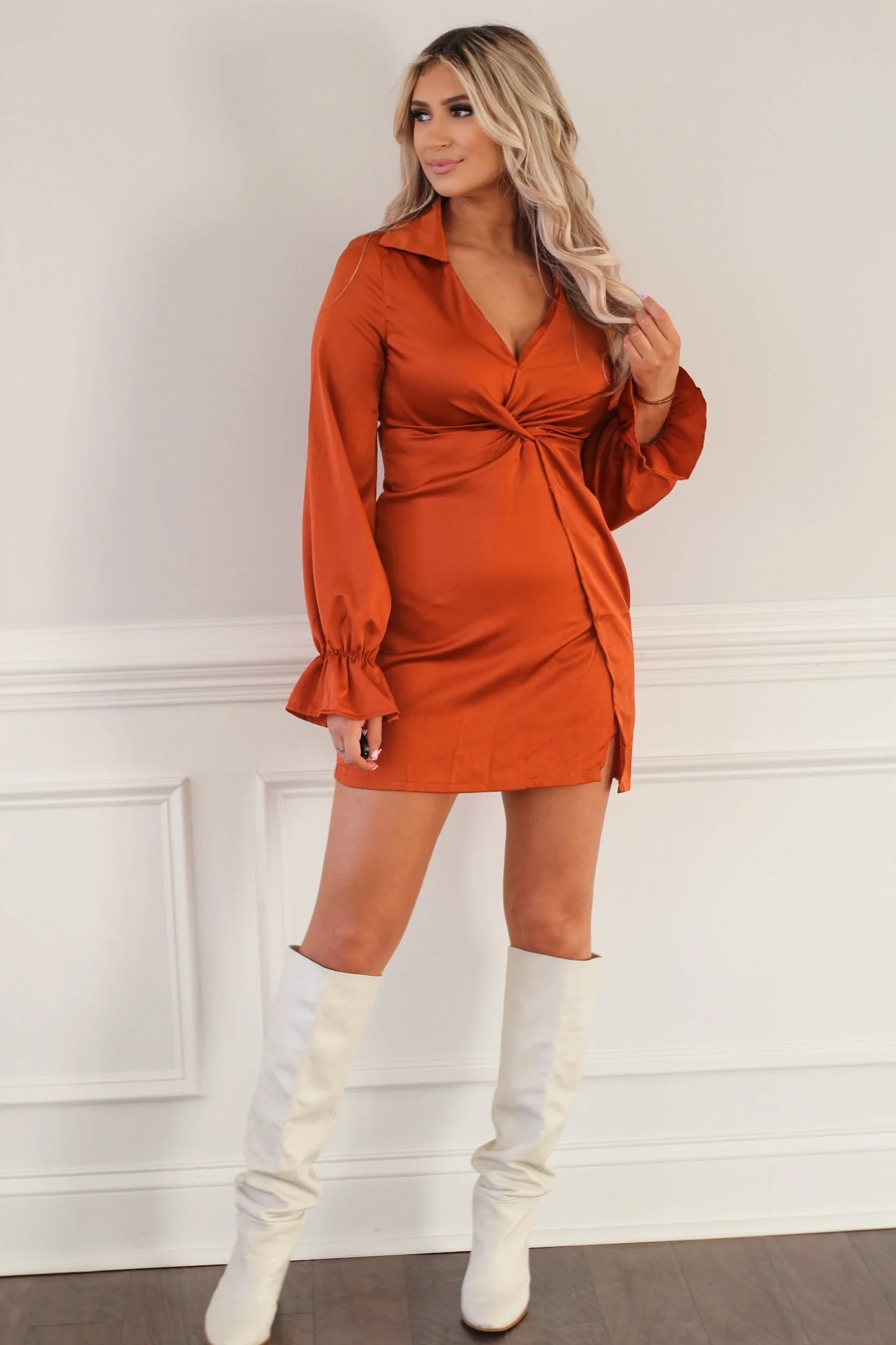 Mira Twist Mini Dress
