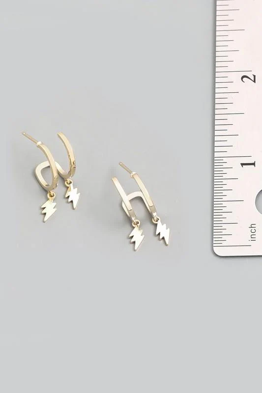 Double Thunderbolt Earrings