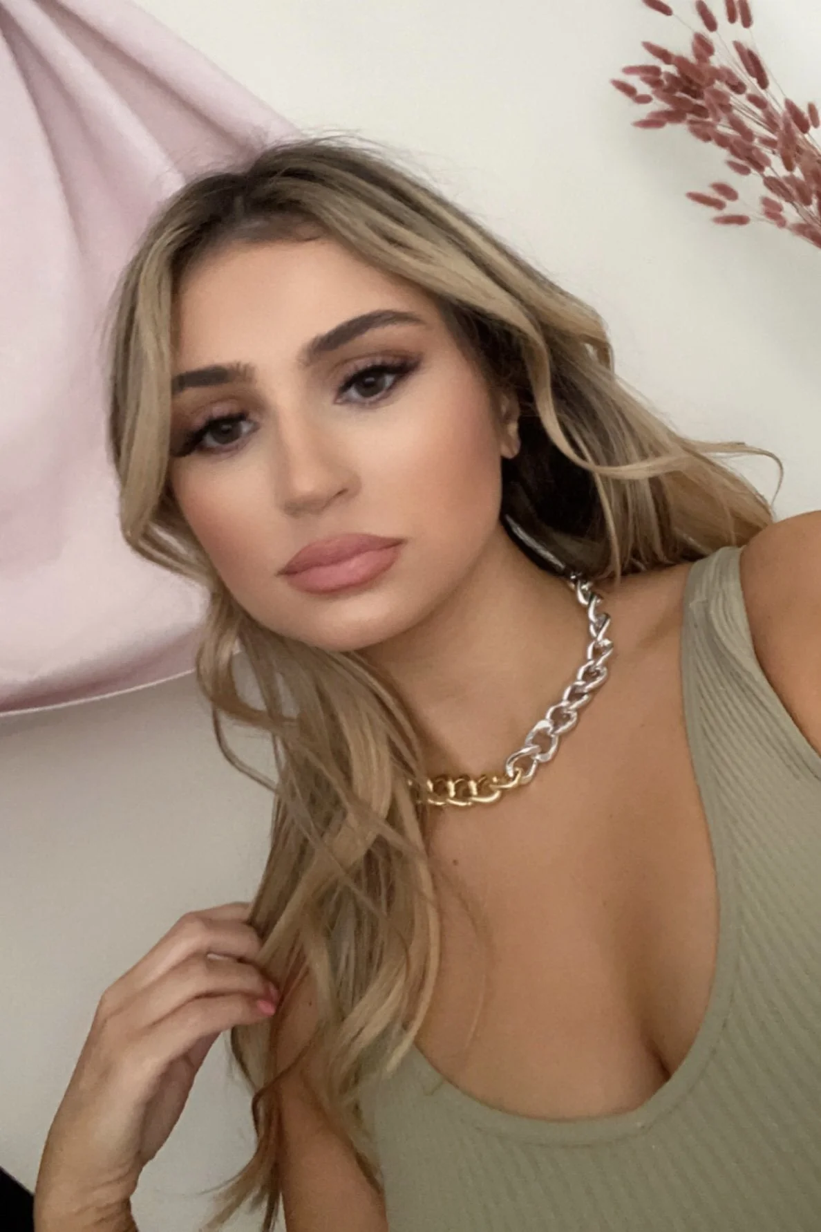 Gold & Silver Half Chain Necklace