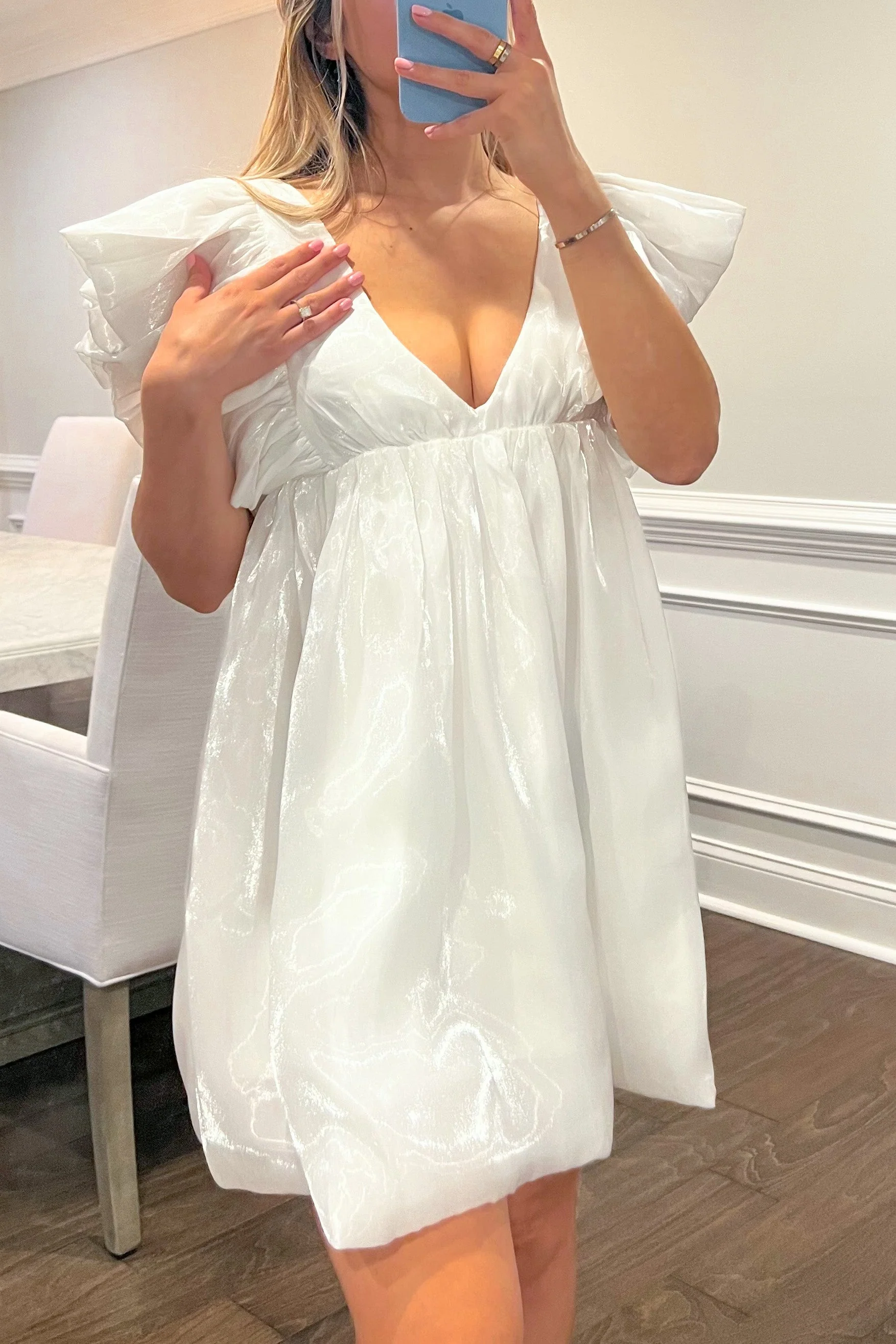 So Much Love White Babydoll Dress