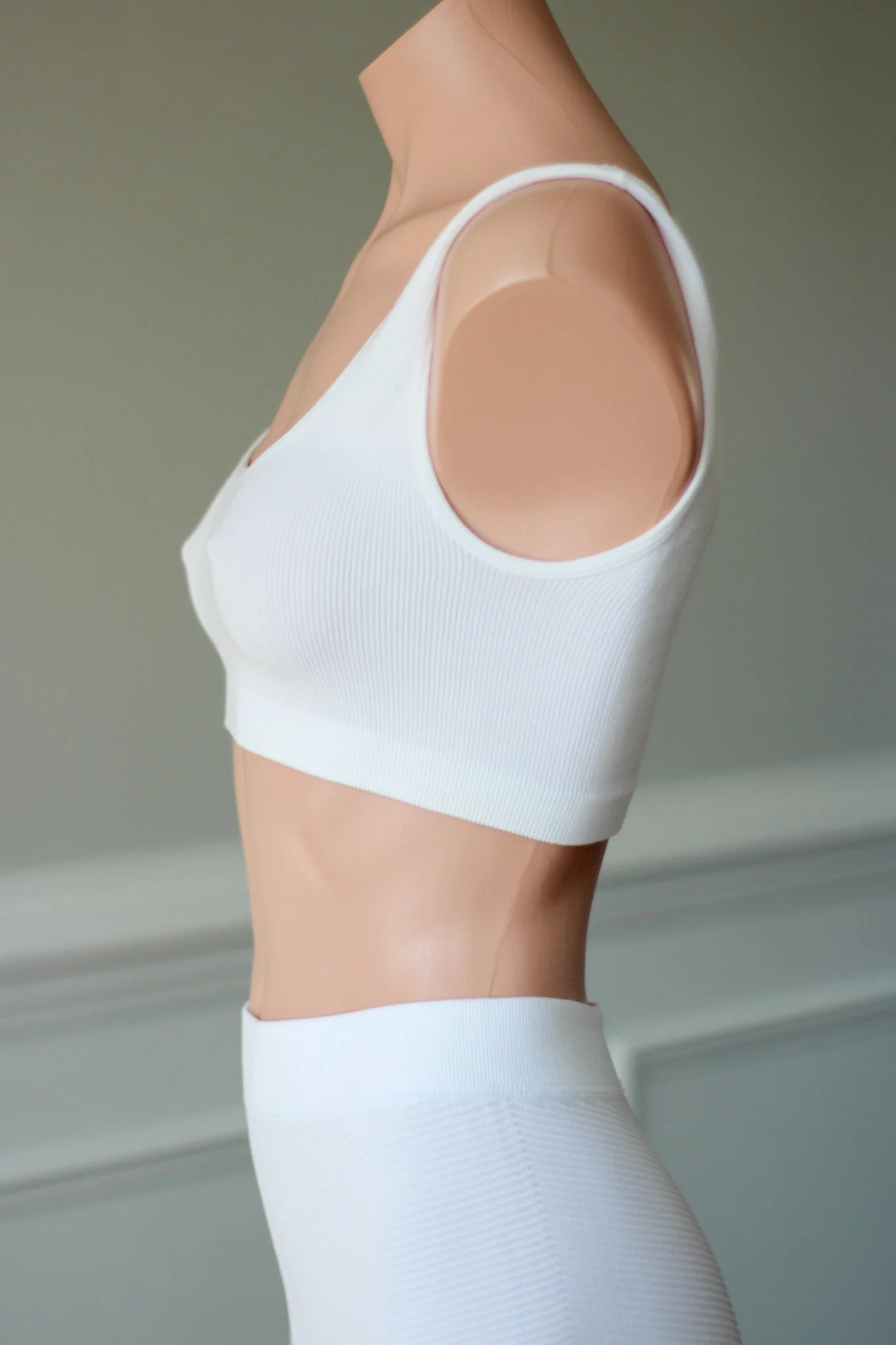 Square Neck Bralette - White
