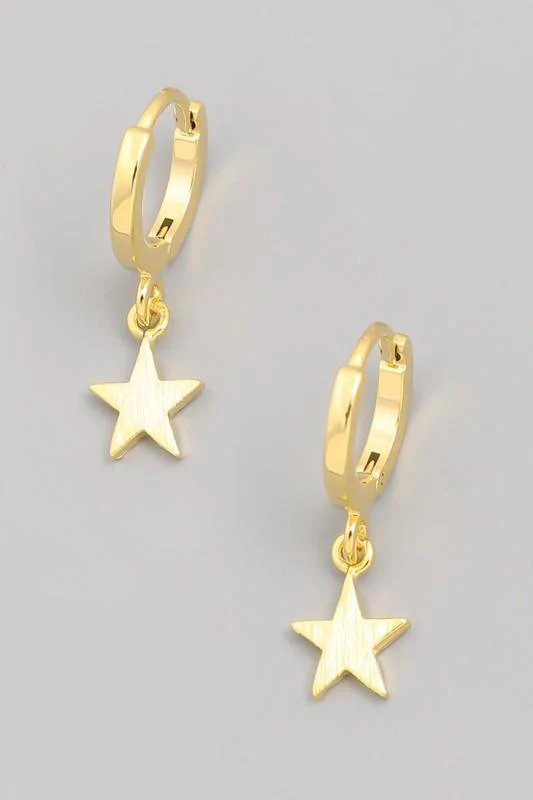 Star Hoop Earrings