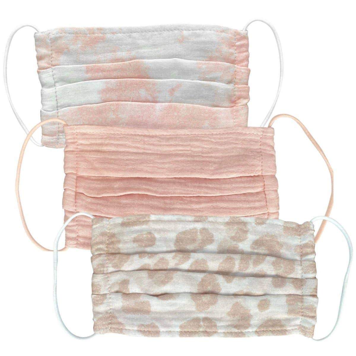 Kitsch Cotton Mask 3pc Set - Blush
