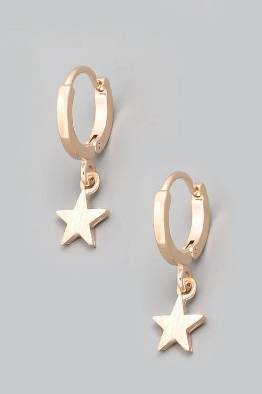 Star Hoop Earrings