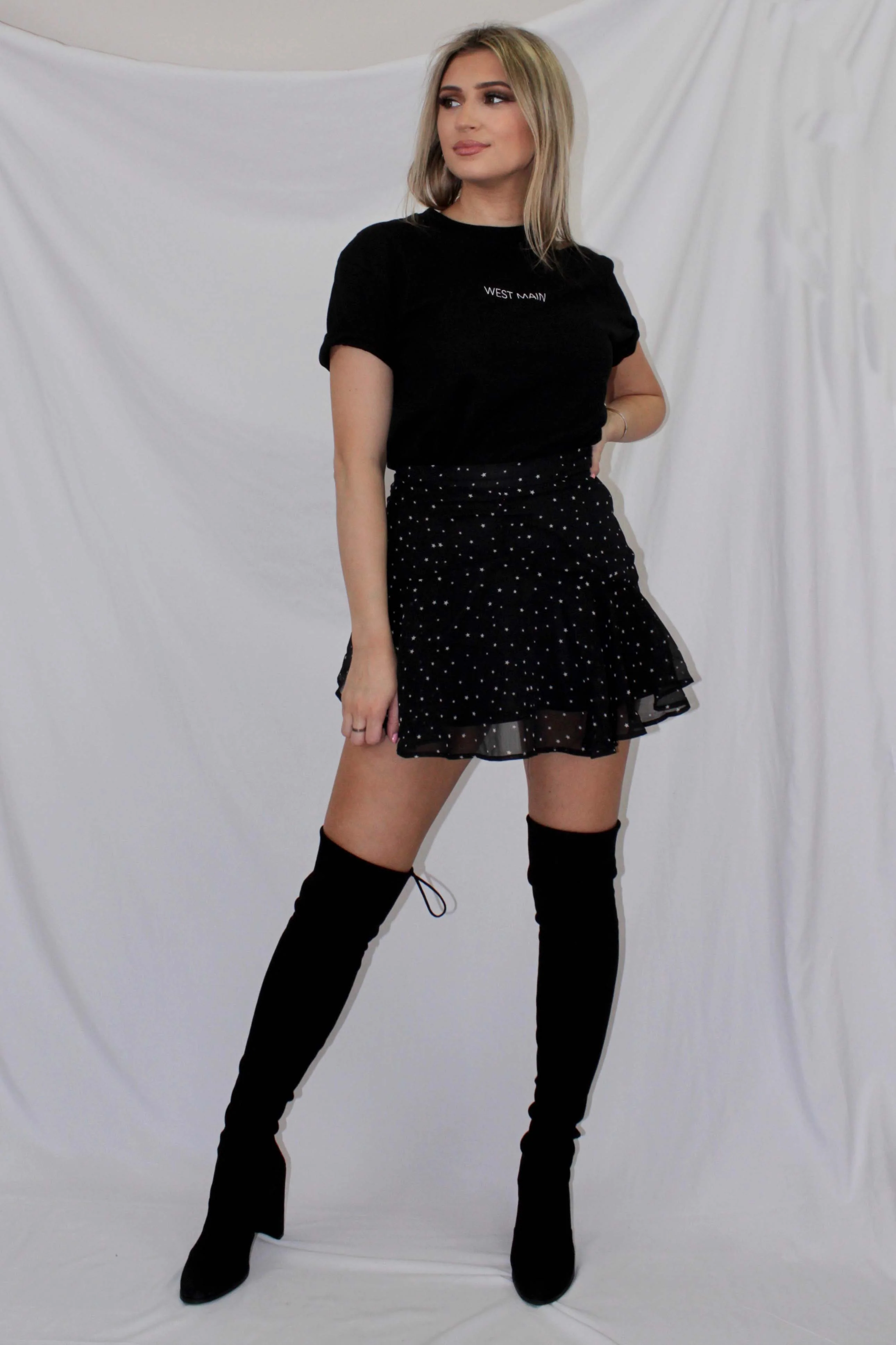 WEST MAIN Logo Tee - Black