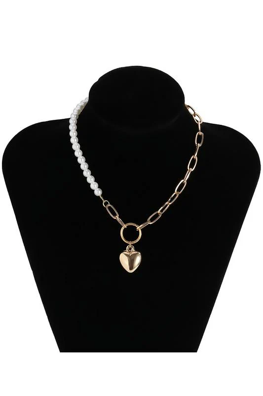 Heart Pearl Necklace