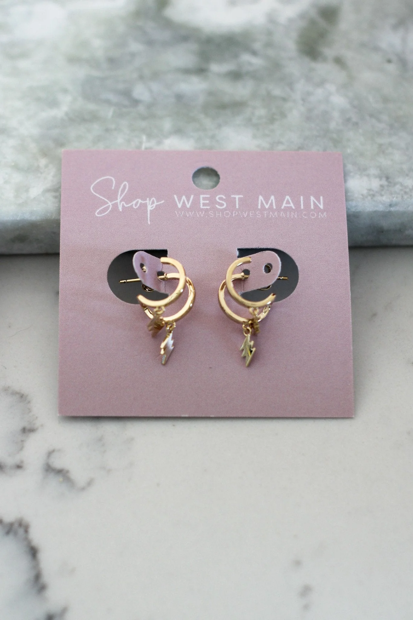 Double Thunderbolt Earrings