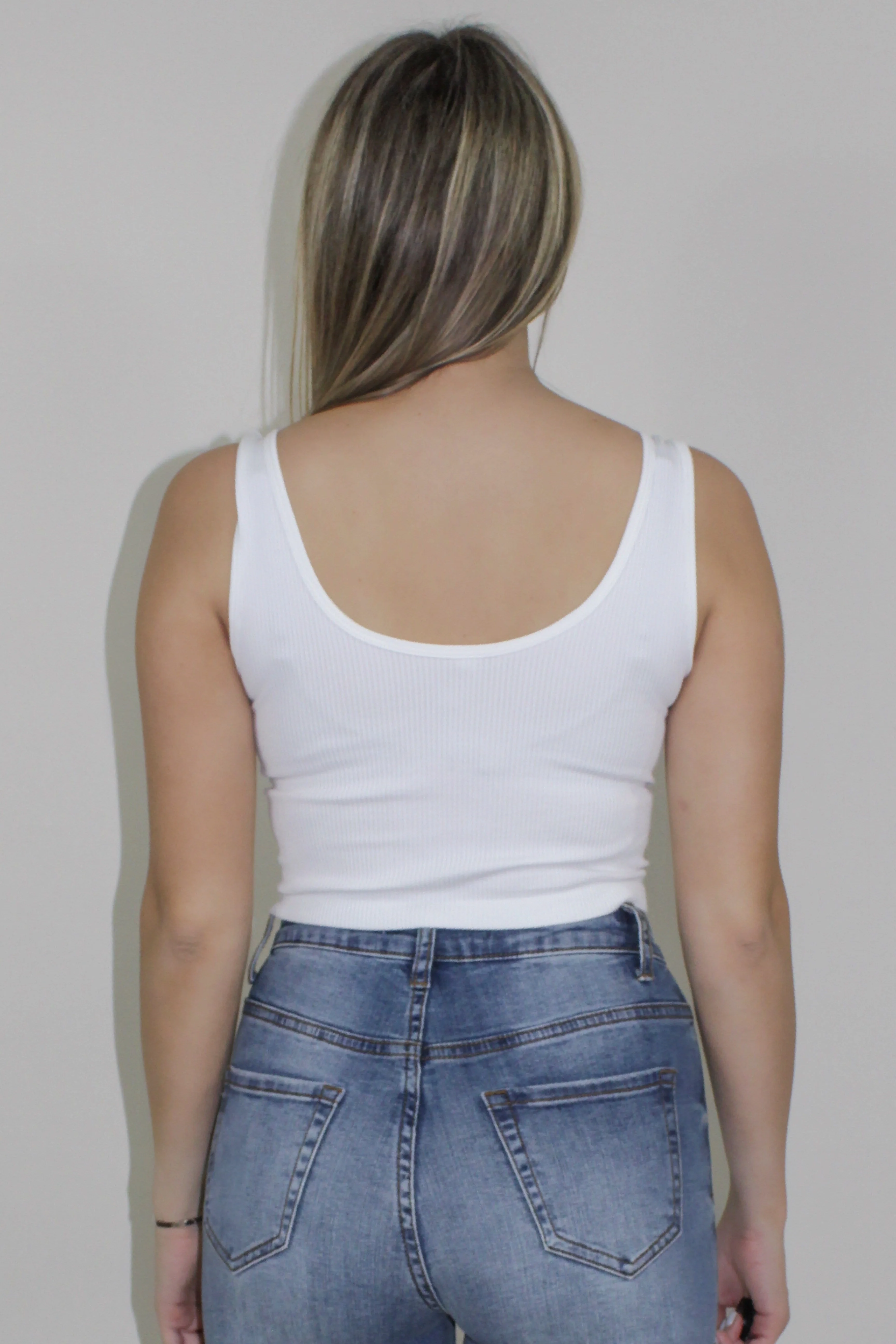 White Crop Tank