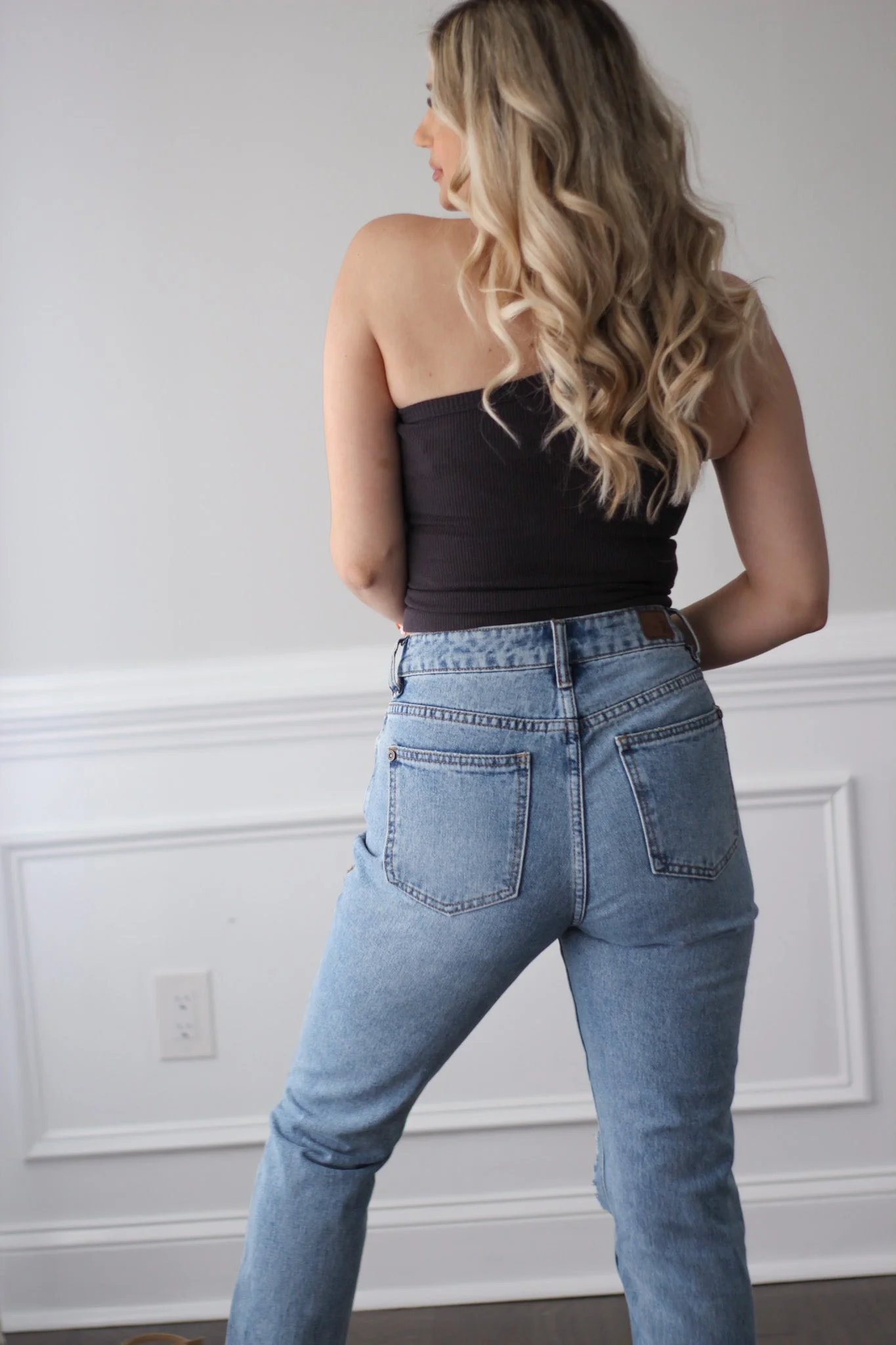 One Of A Kind One Shoulder Tank - Black