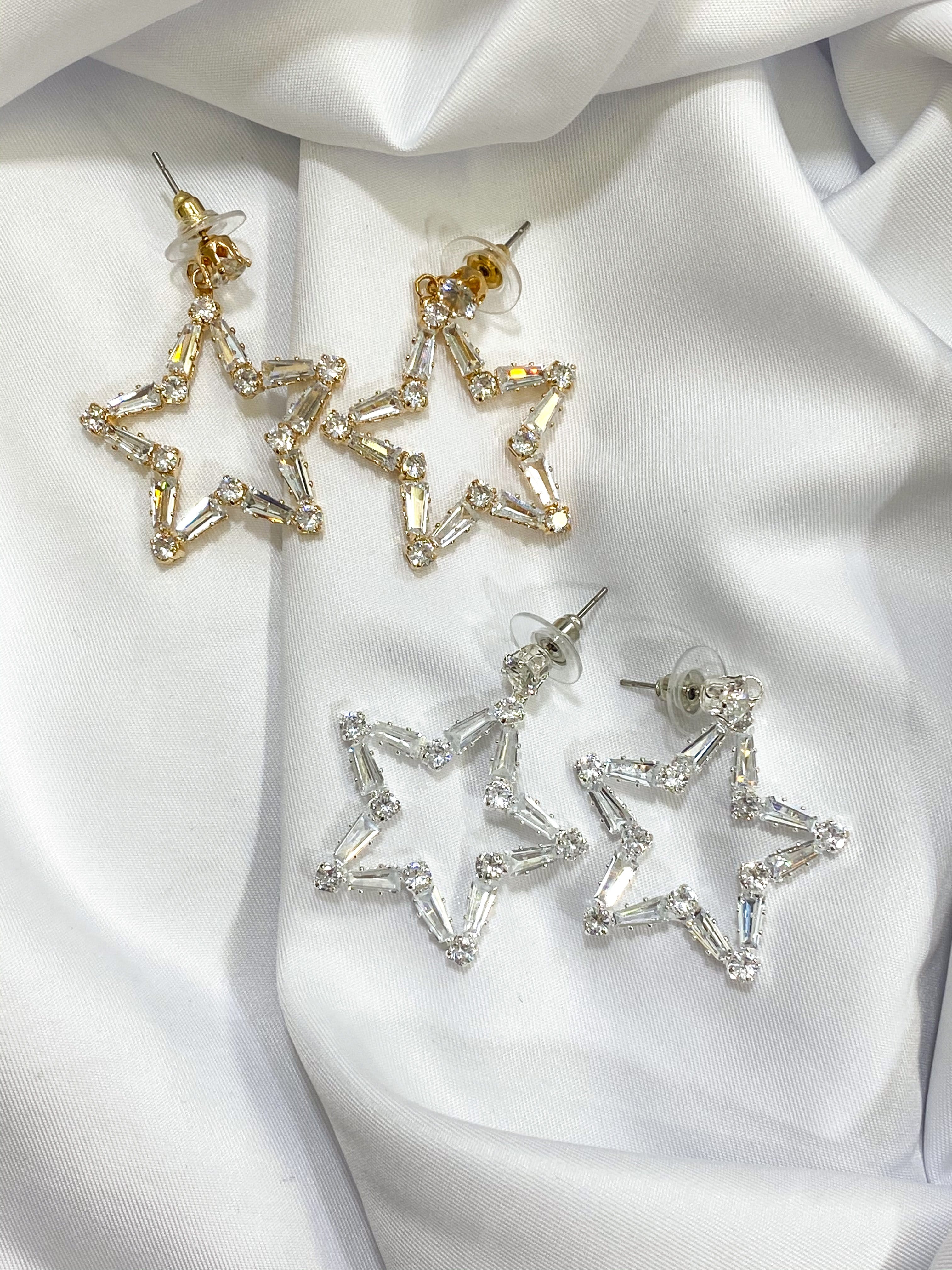 Baguette Star Earrings