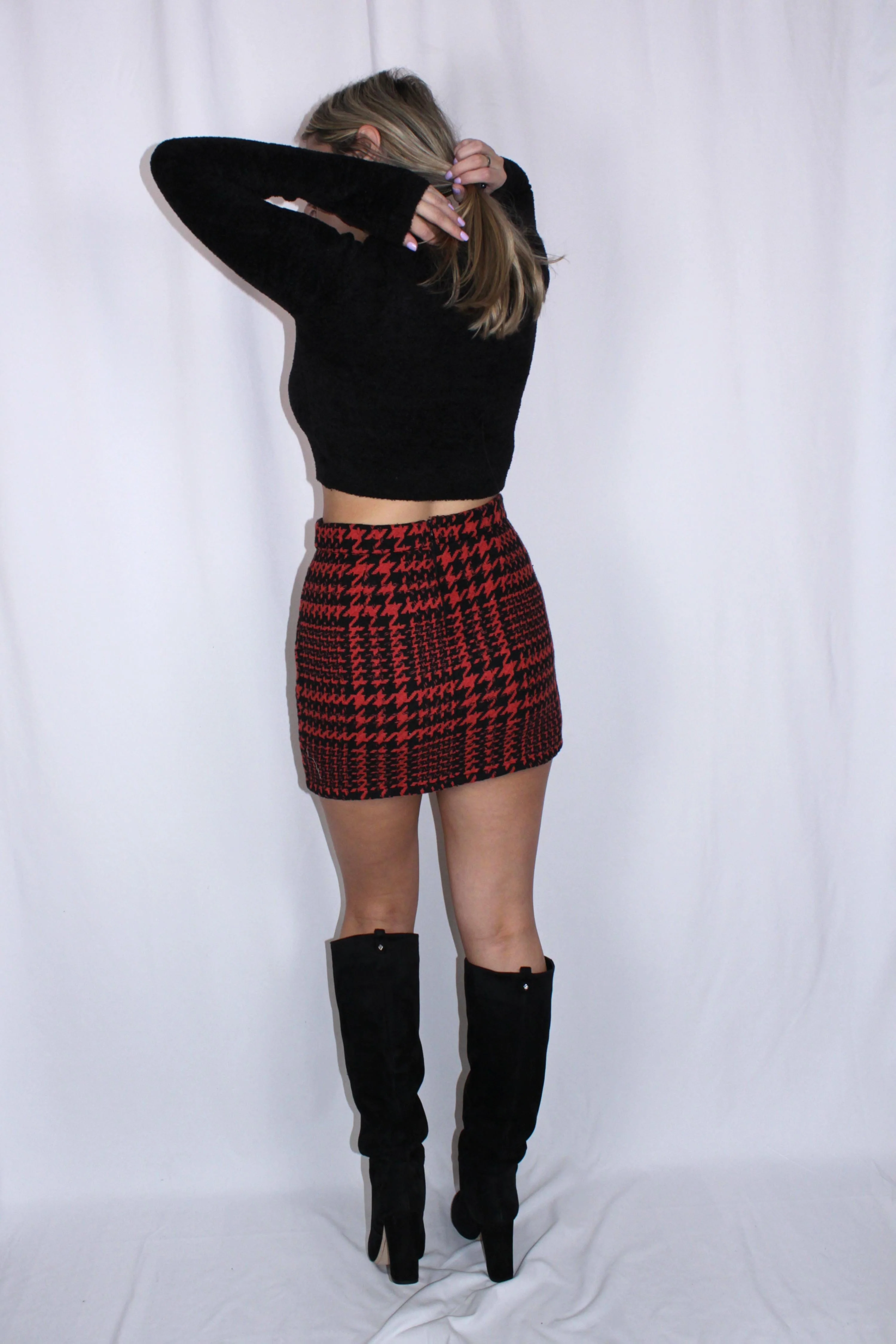 Houndstooth Mini Skirt