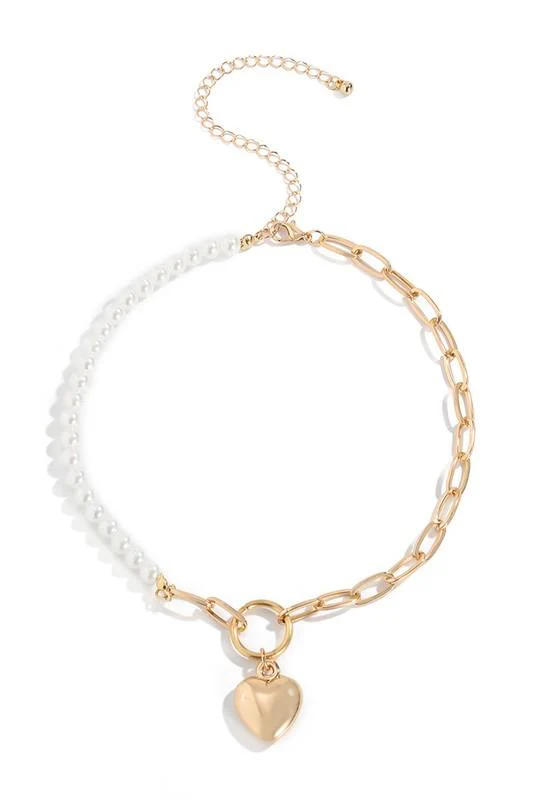 Heart Pearl Necklace
