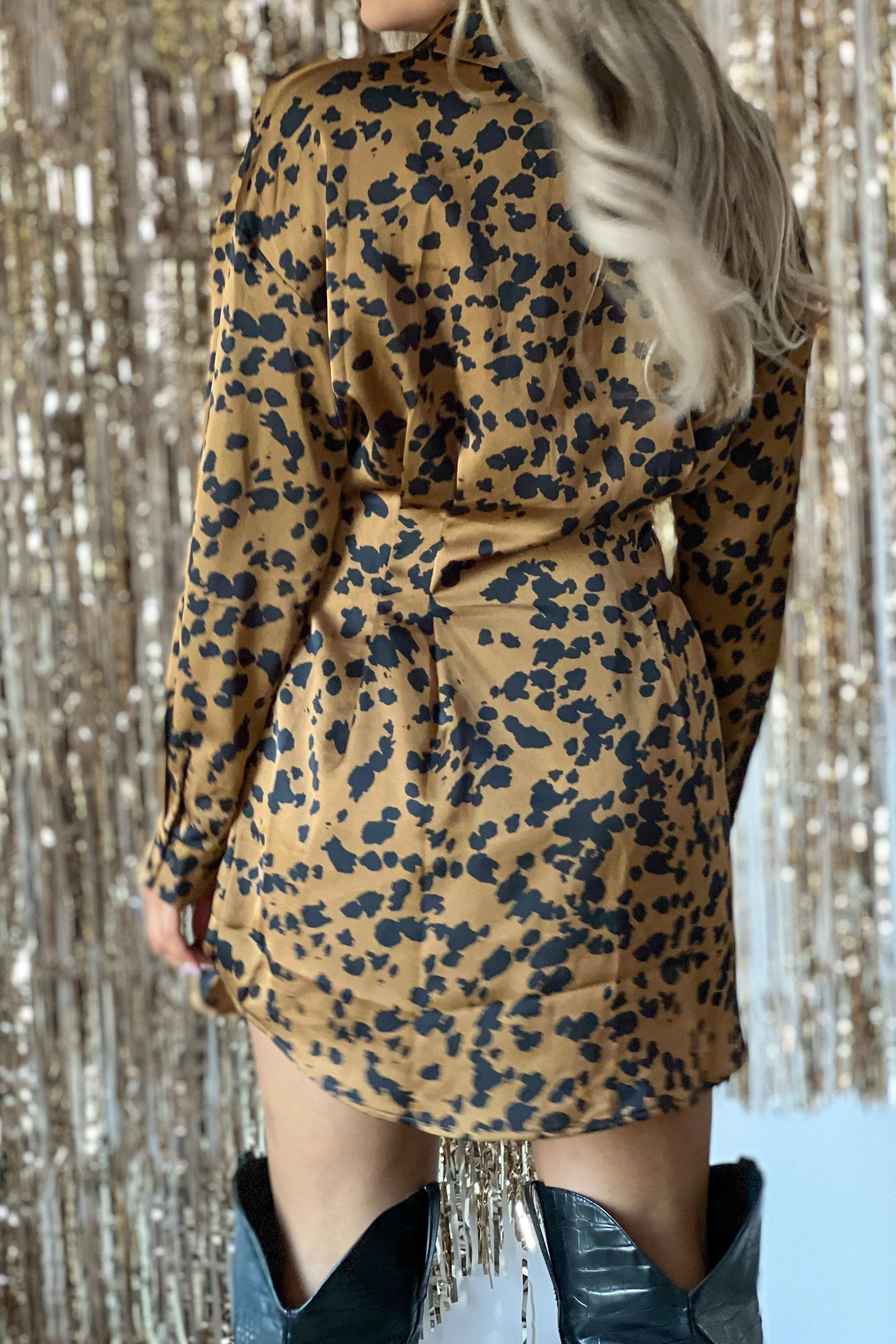 Kat Caramel Print Dress