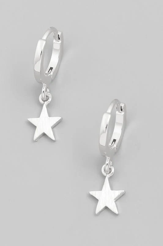 Star Hoop Earrings