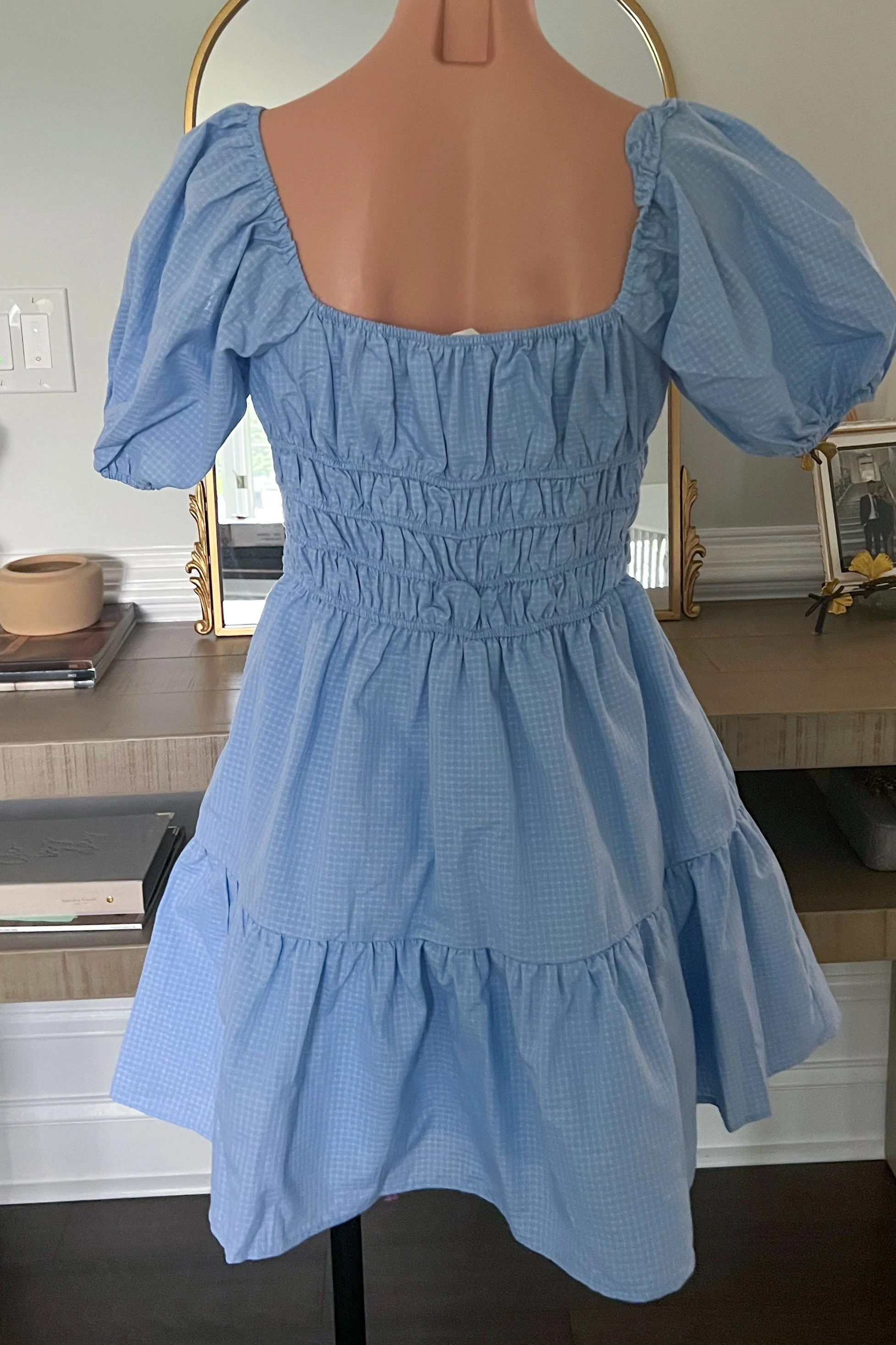 Darling Blues Check Mini Dress