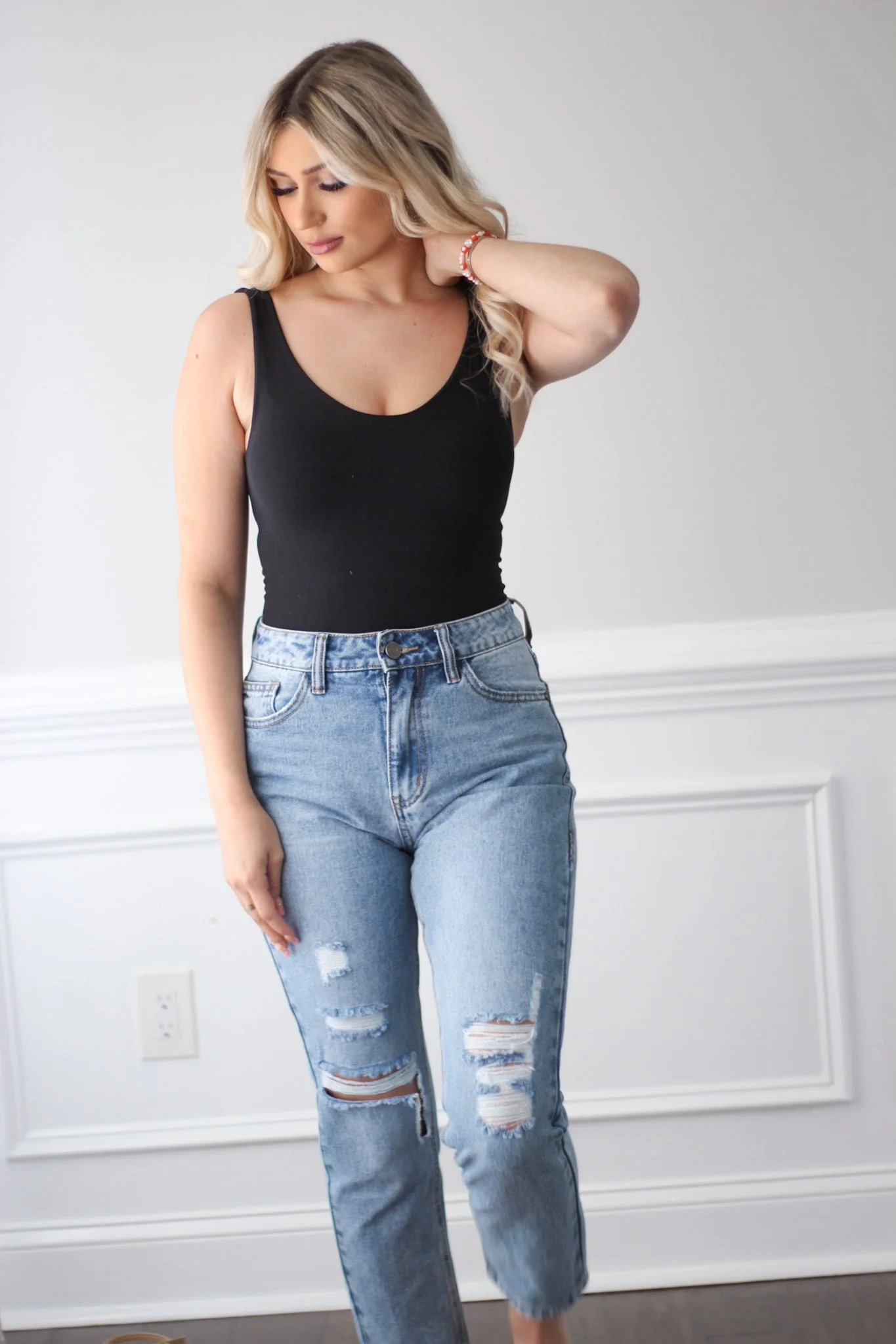 Yours Truly Sleeveless Bodysuit