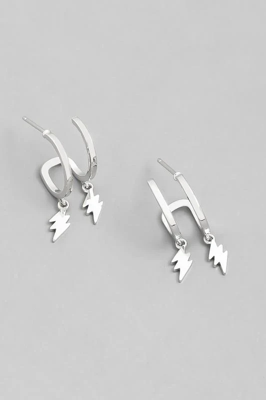 Double Thunderbolt Earrings