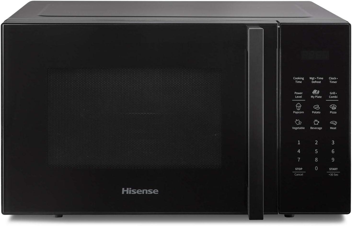 Hisense Elektronische Mikrowelle, Fassungsvermögen 23 l, Leistung 800 W, Grillleistung 1000 W, LED-Display mit Touch-Steuerung, Schwarz