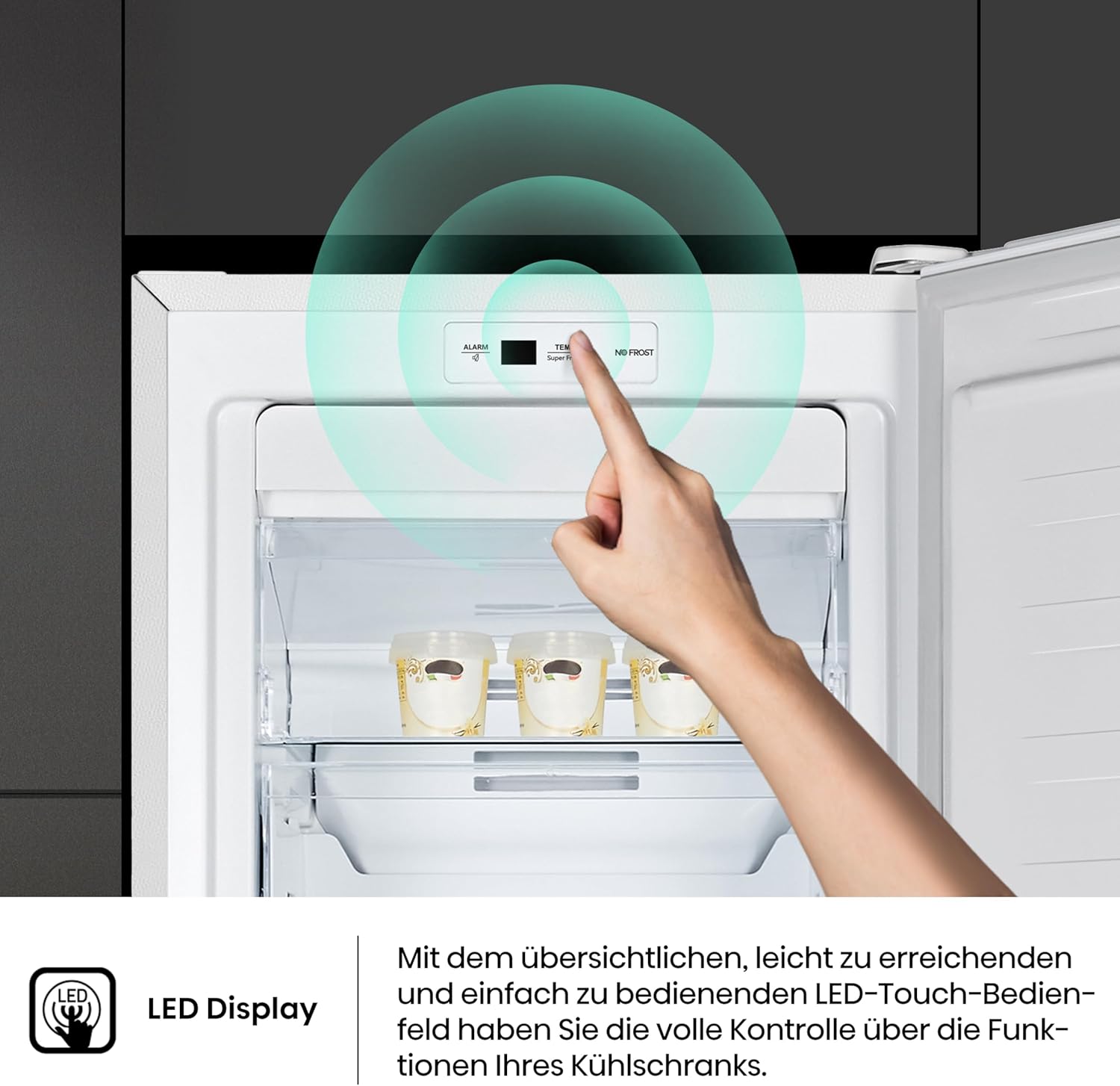 Hisense FV191N4AW2 Gefrierschrank/ TotalNoFrost/ SuperFreeze/ Türalarm/ Multiflow 360°/ BigBox/ 143,4 cm/ Gefrierteil 147 l/ 41 dB/ 205 kWh/Wei