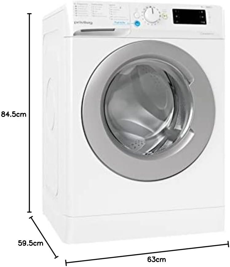 Privileg PWFV X 853 N Waschmaschine Frontlader/1400 U/min/8 kg/EEK B/Push & Go Steam/Dampf-Programme/Schnell 45min Volle Ladung/Schnell-Programme(20/45/60 Min.)/Inverter-Motor/Mehrfachwasserschutz