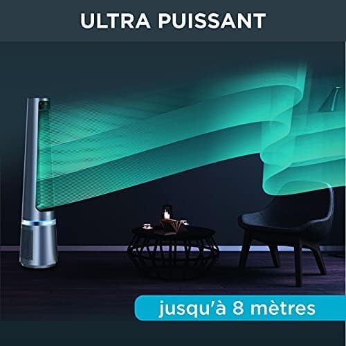 Rowenta QU5062 Eclipse 3in1 Luftreiniger | Heizlüfter | Ventilator | filtert 99,9% der Partikel | für 30 m2 Raumgre | schnelle Heizung bis zu 35°C | automatischer Tag- und Nachtmodus | Schwarz/Grau