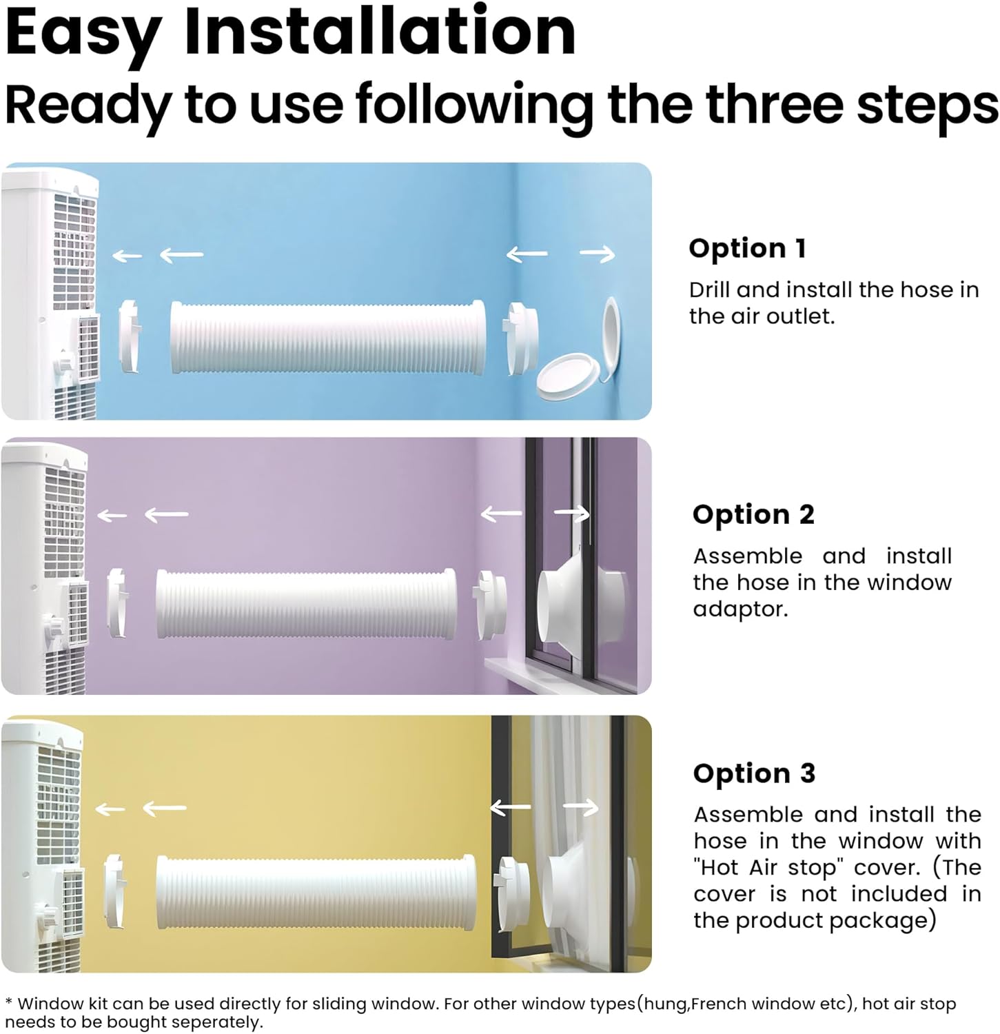 Comfee Mobiles Klimagerät MPPH-09CRN7, 9000 BTU 2,6kW, Kühlen&Ventilieren&Entfeuchten, Raumgröße bis 88m³(33㎡), Mobile Klimaanlage mit Abluftschlauch
