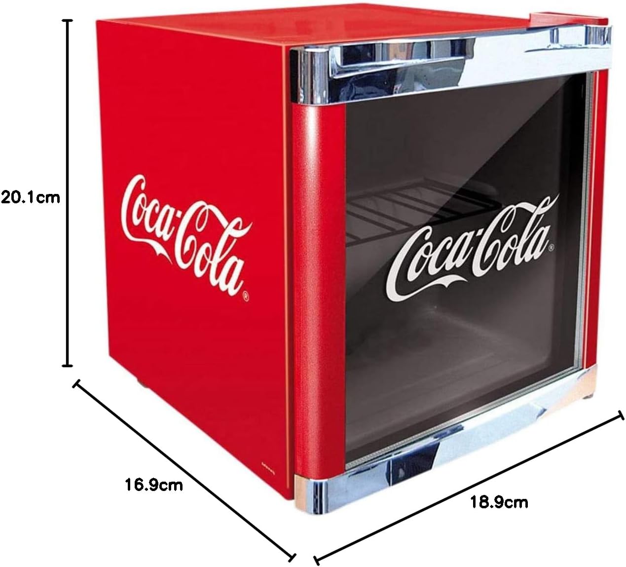 °CUBES Flaschenkühlschrank Coca-Cola Classic/ 51 cm Höhe / 98 kWh/Jahr / 48 L Kühlteil